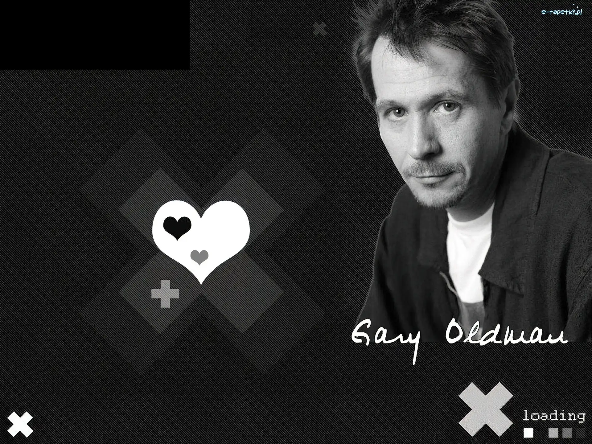 serce, biała koszulka, Gary Oldman