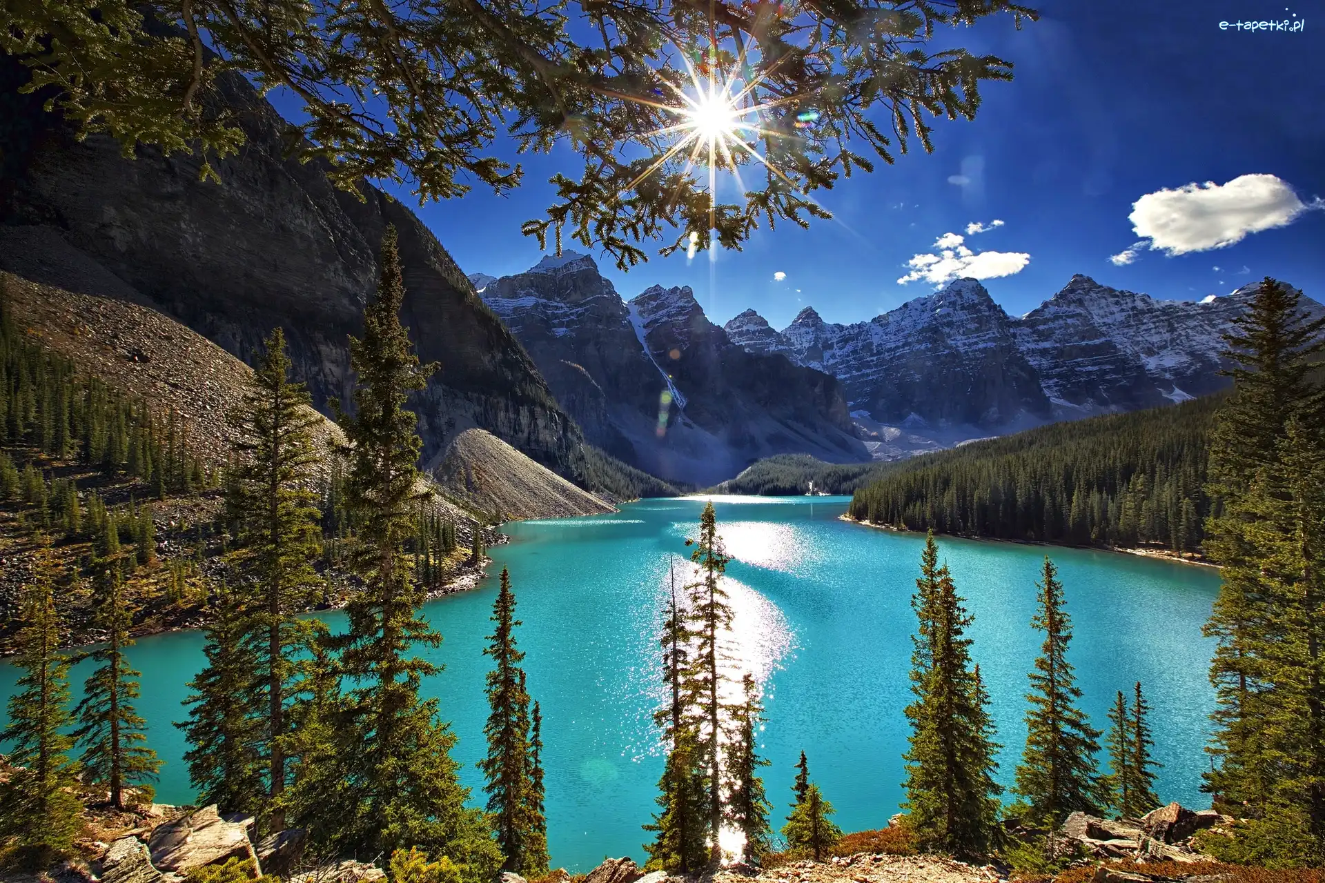 Alberta, Góry, Kanada, Jezioro Moraine