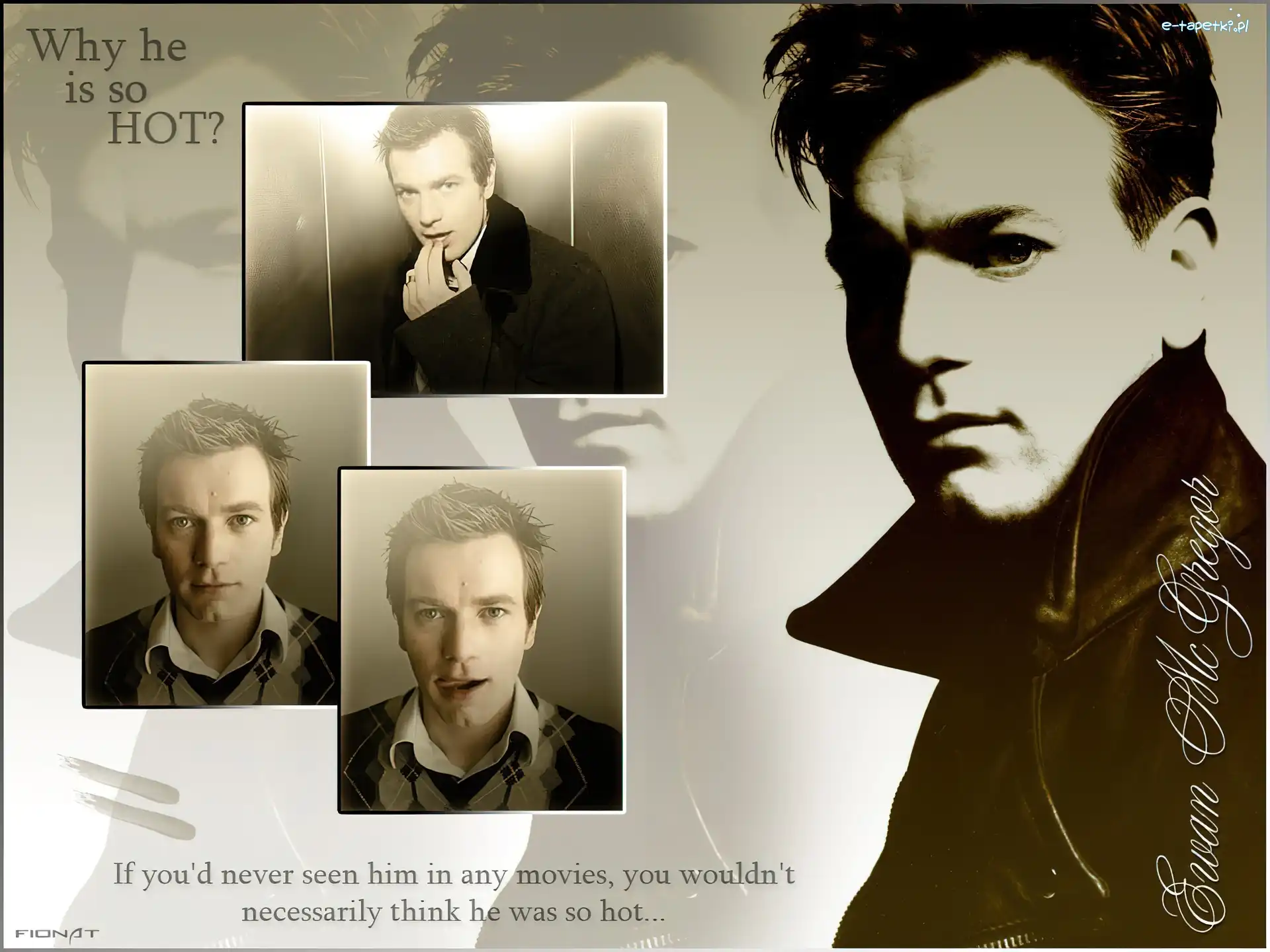 jasne włosy, sweterek, Ewan McGregor