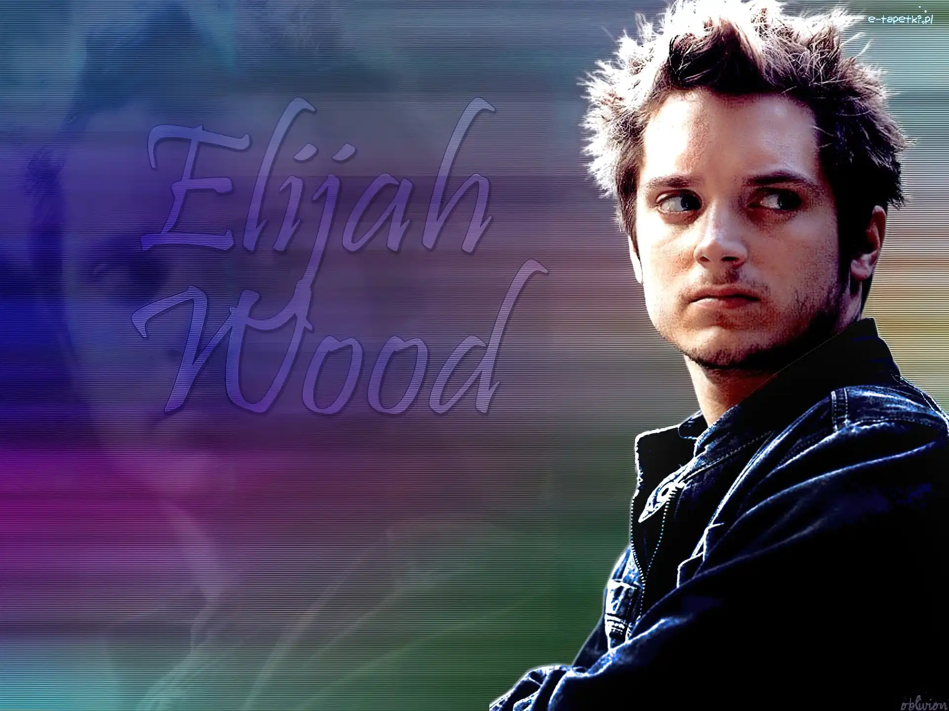 katana, blond włosy, Elijah Wood