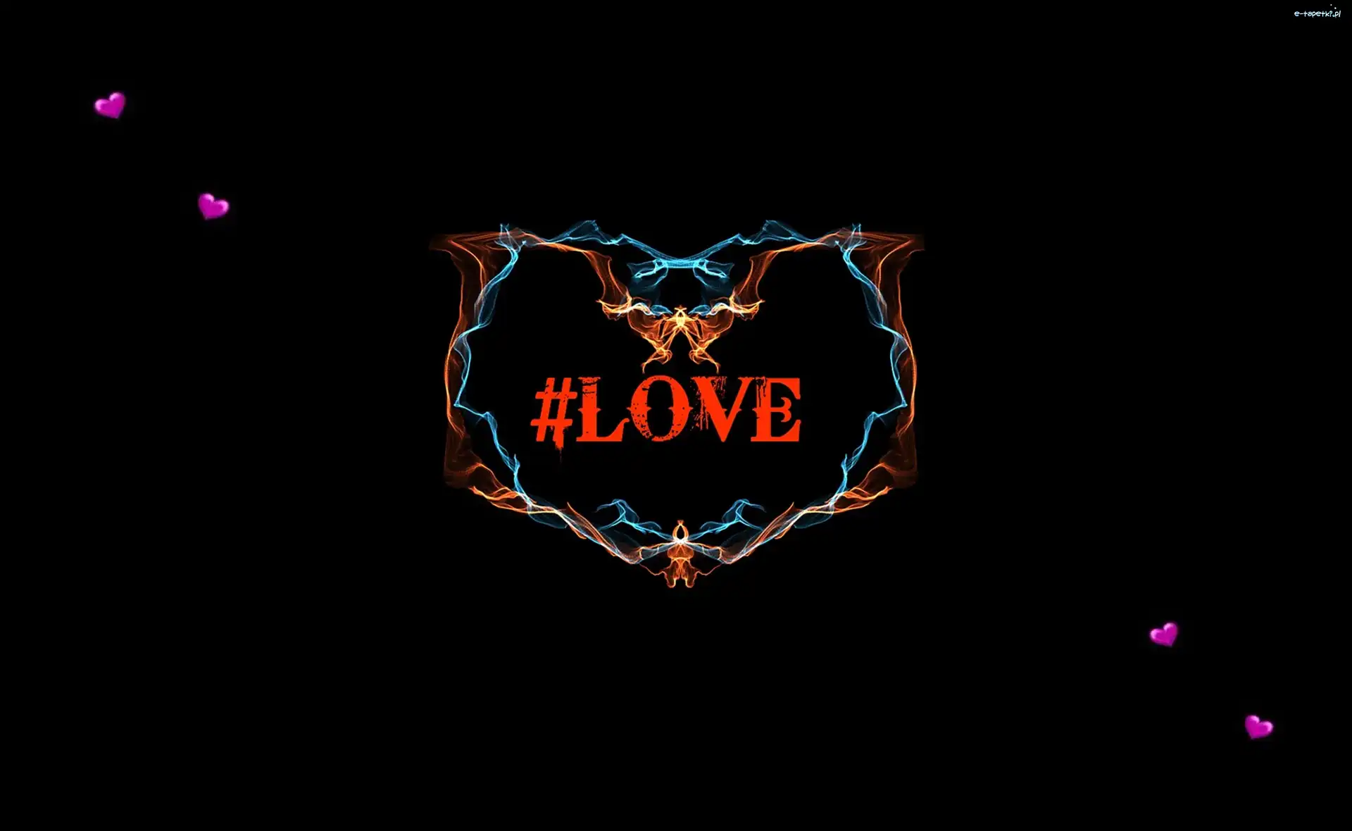 Love, Napis, Serduszka
