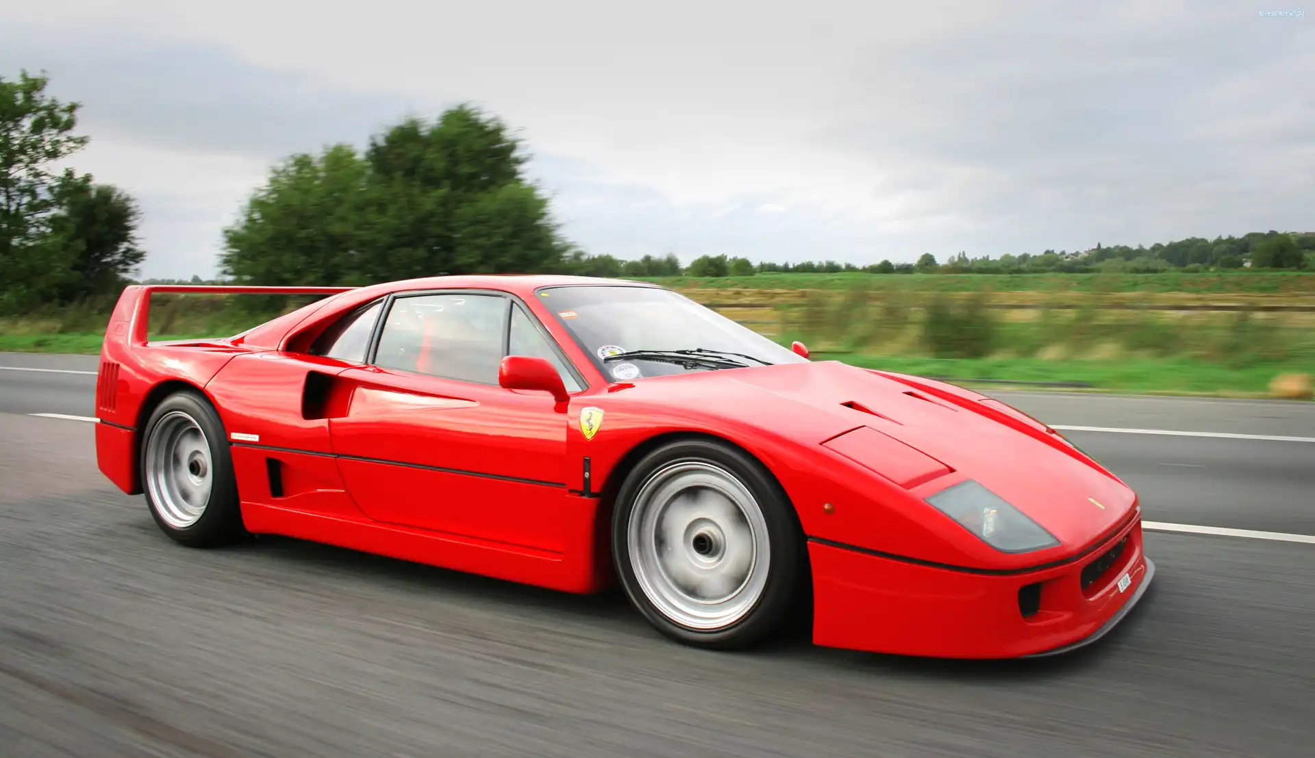 Czerwony, Samochód, Ferrari F40