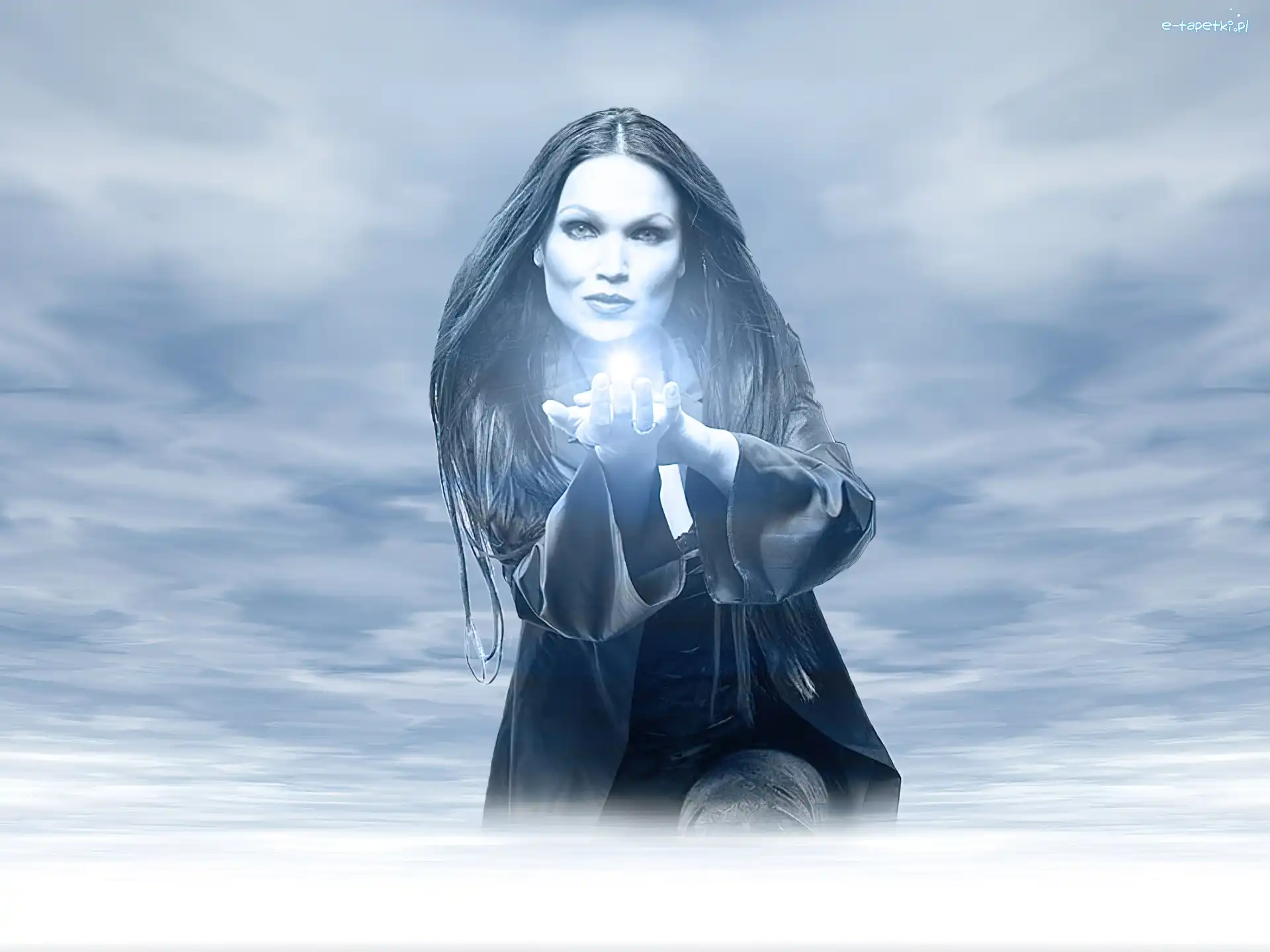 kobieta, światełko, Nightwish