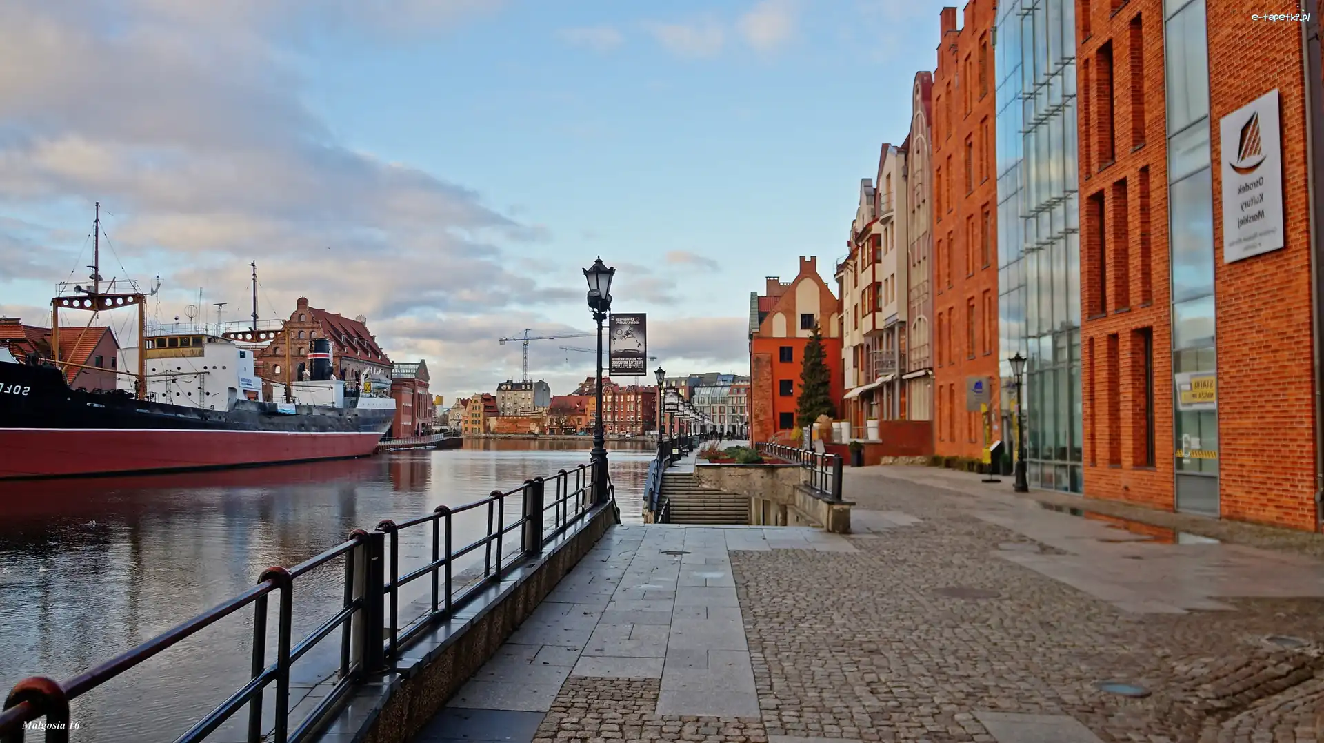 Gdańsk, Motława, Promenada, Kamienice, Zabytkowe