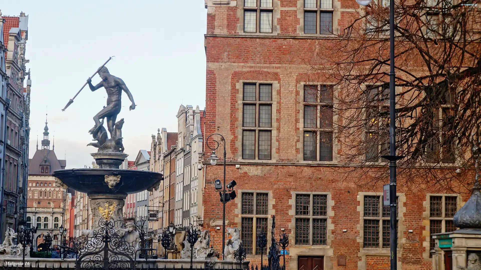 Zabytkowe, Posag, Posejdon, Kamienica, Stare Miasto, Gdańsk