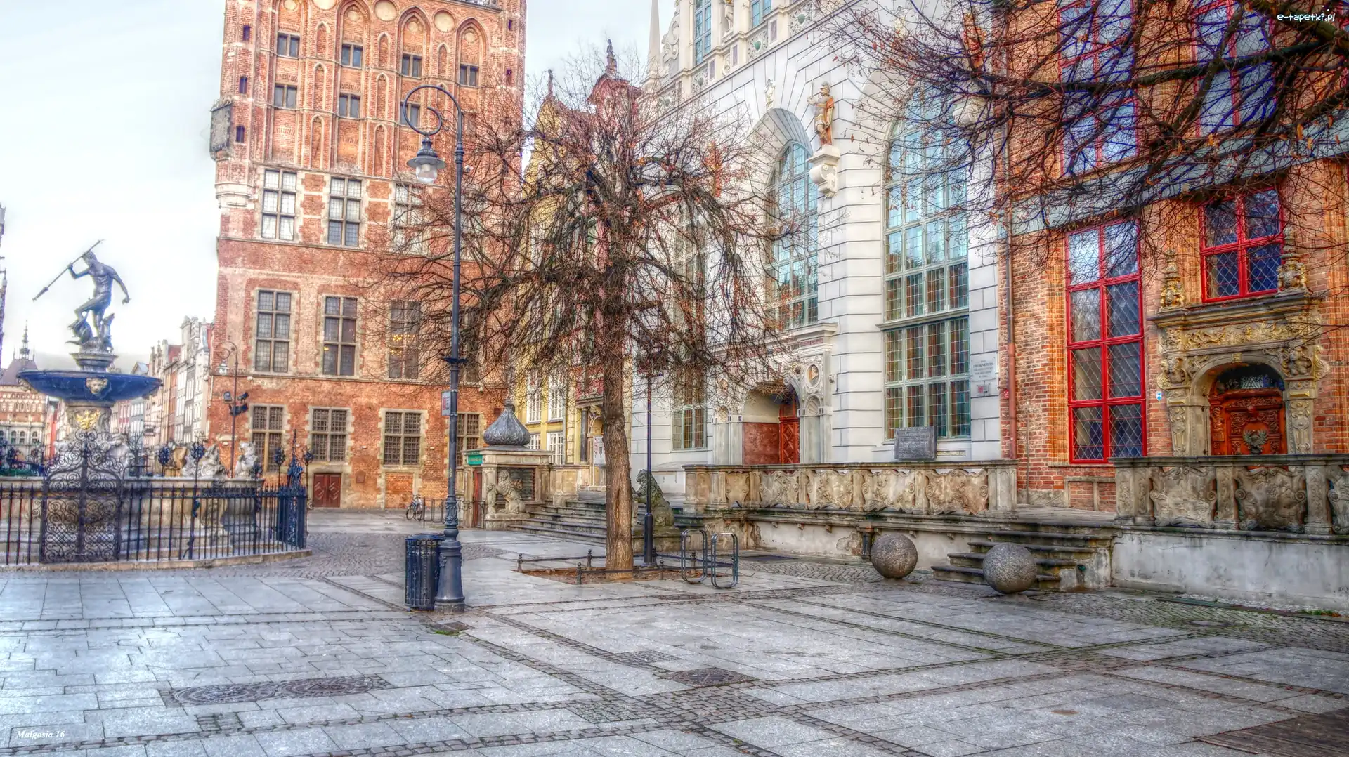 Kamienice, Plac, Zabytkowe, HDR, Stare Miasto, Gdańsk