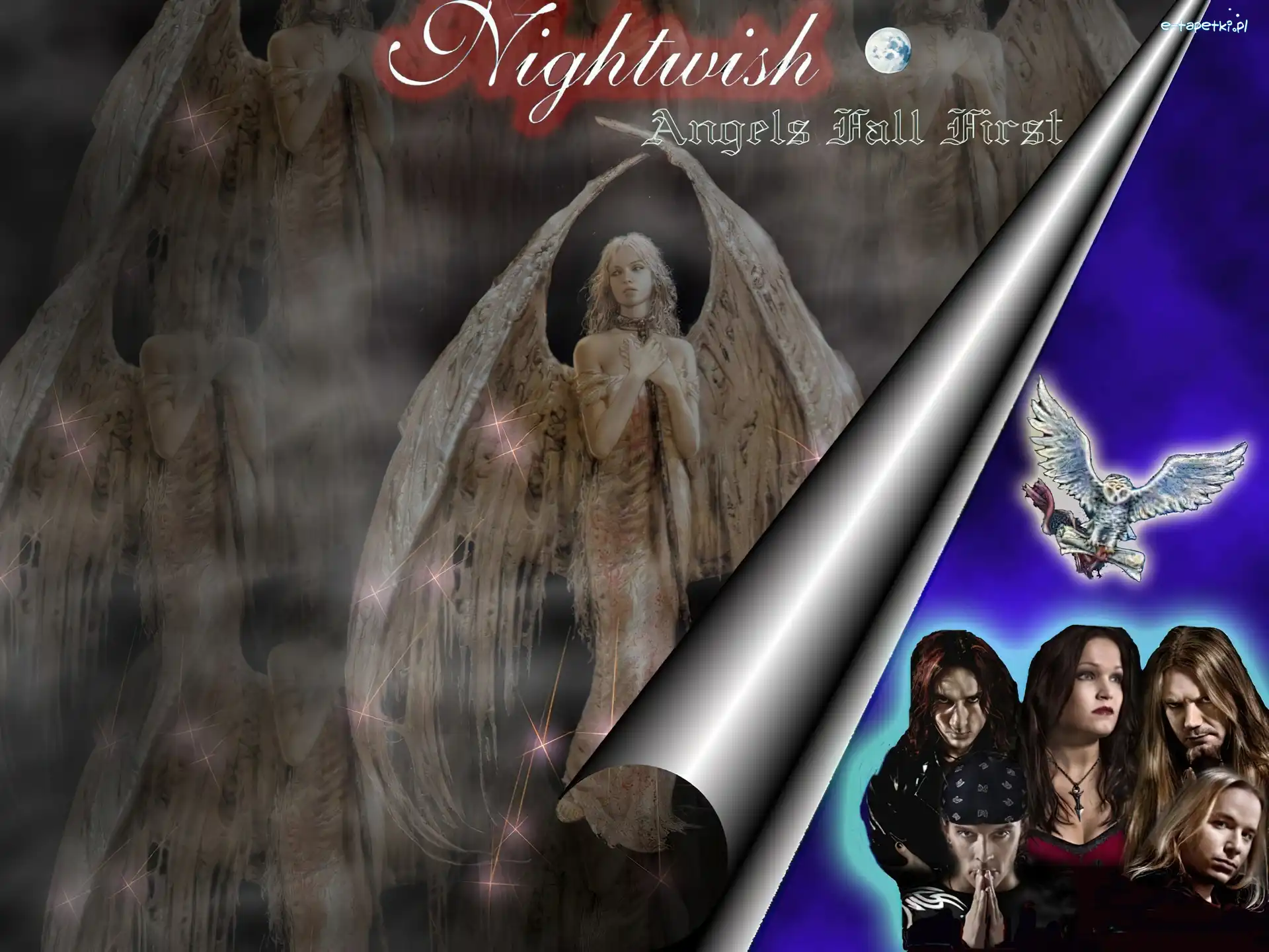 sowa, zespół, księżyc, Nightwish