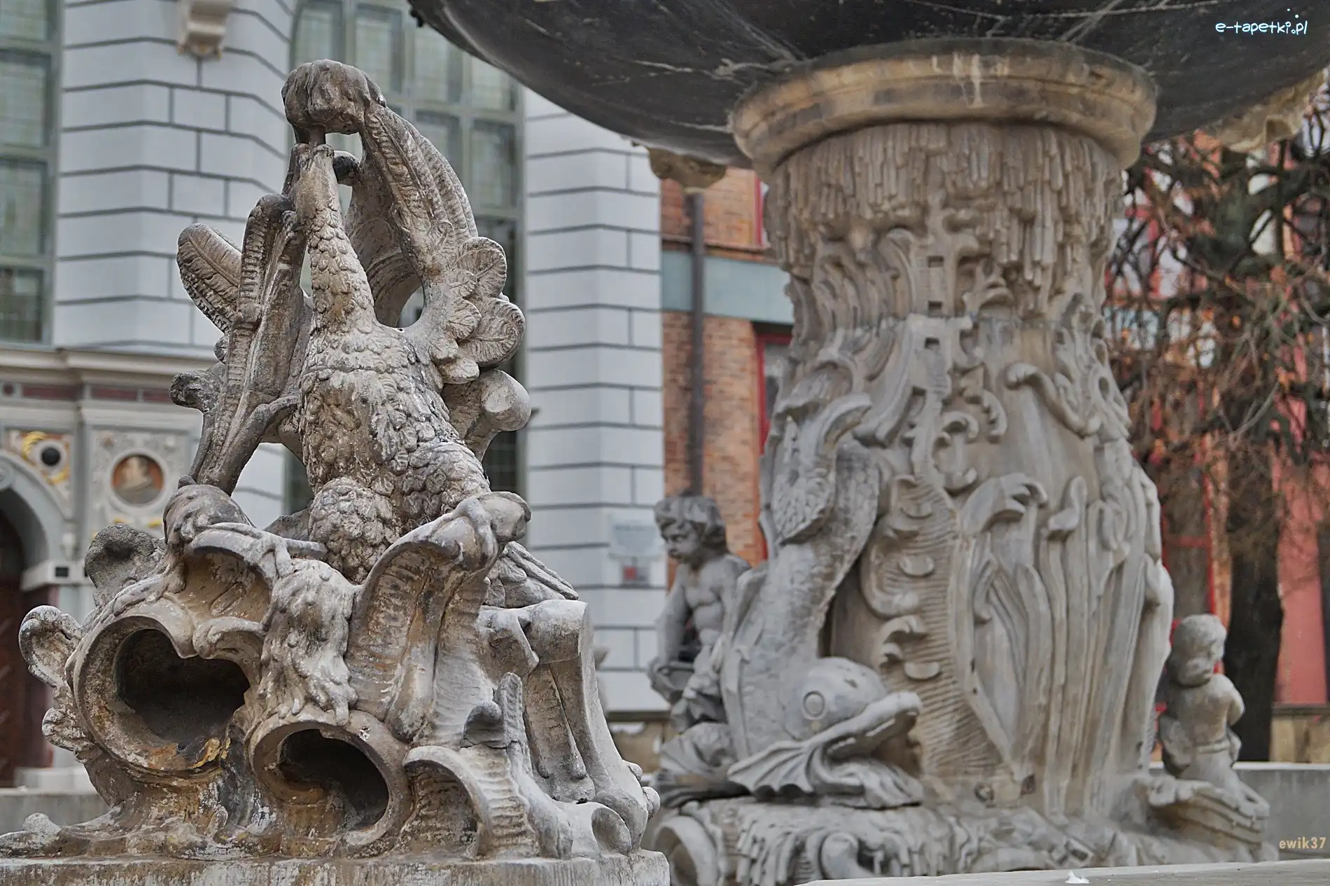 Fontanna, Zdobienia, Neptun, Gdańsk