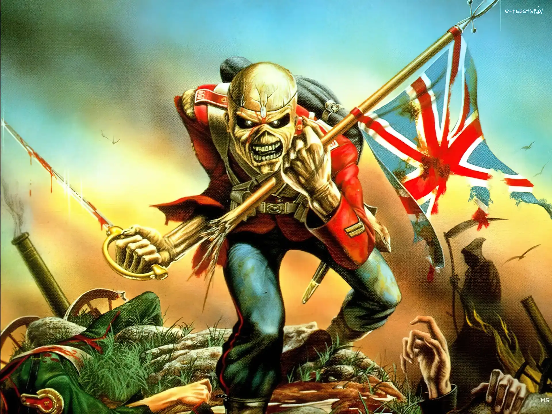 flaga, szabla, Iron Maiden