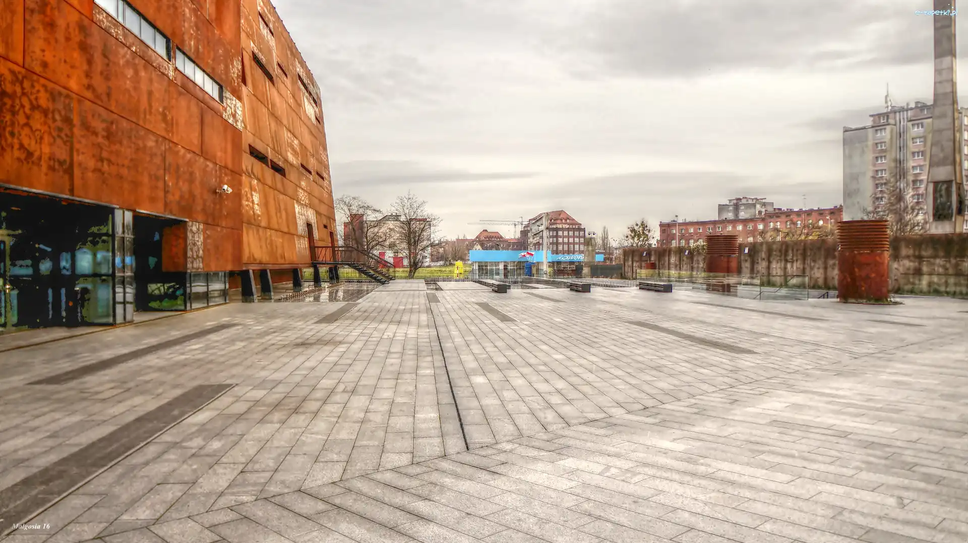 Polska, Plac, Gdańsk, HDR, Muzeum Solidarności