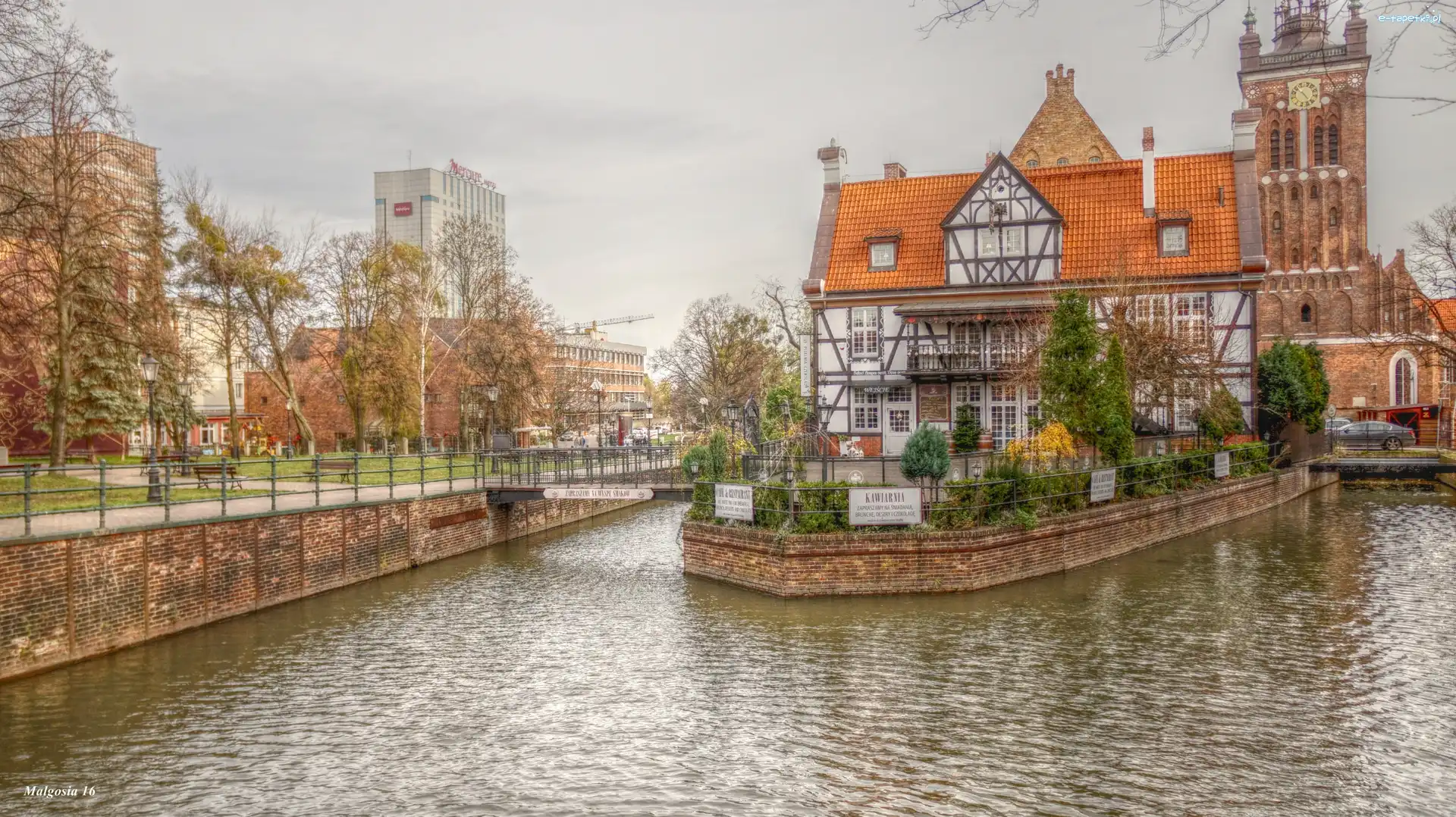 Budynki, HDR, Rzeka, Gdańsk