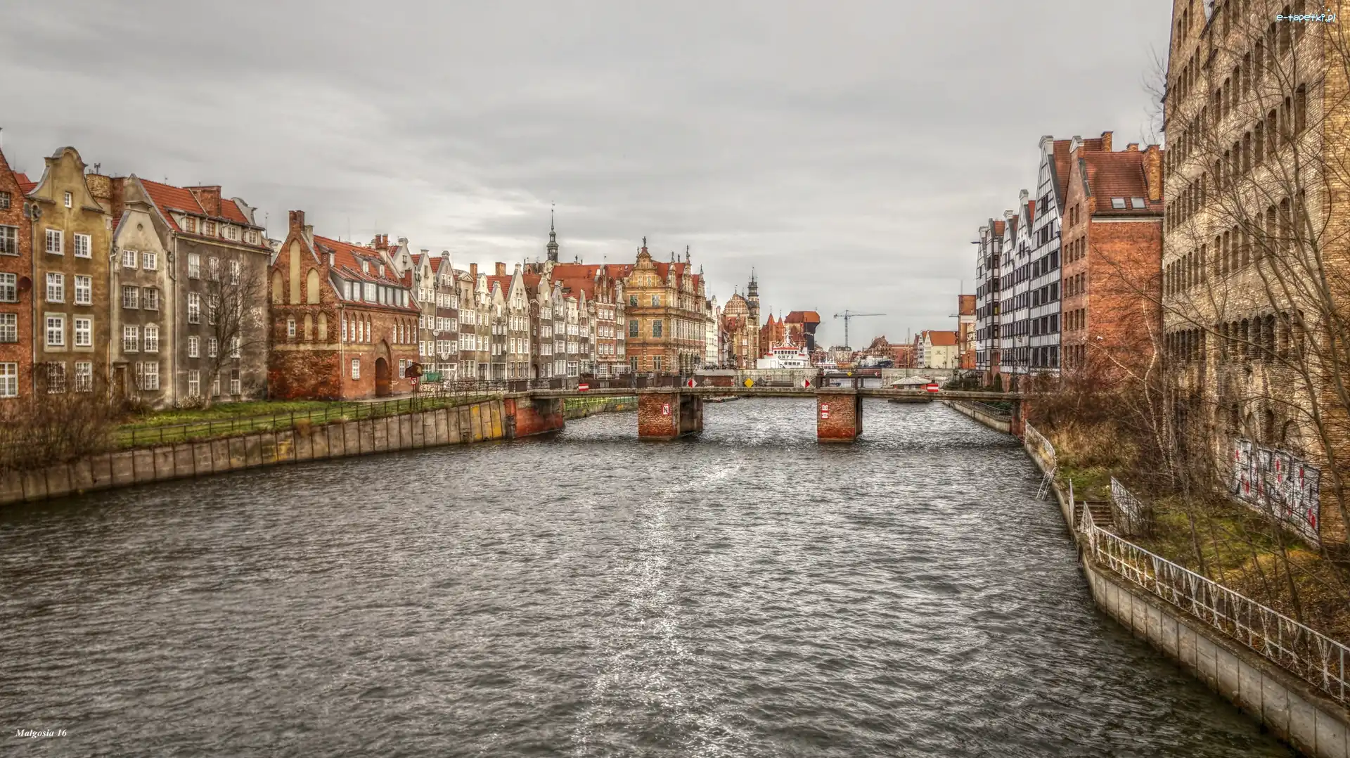 Rzeka, HDR, Kamienice, Gdańsk