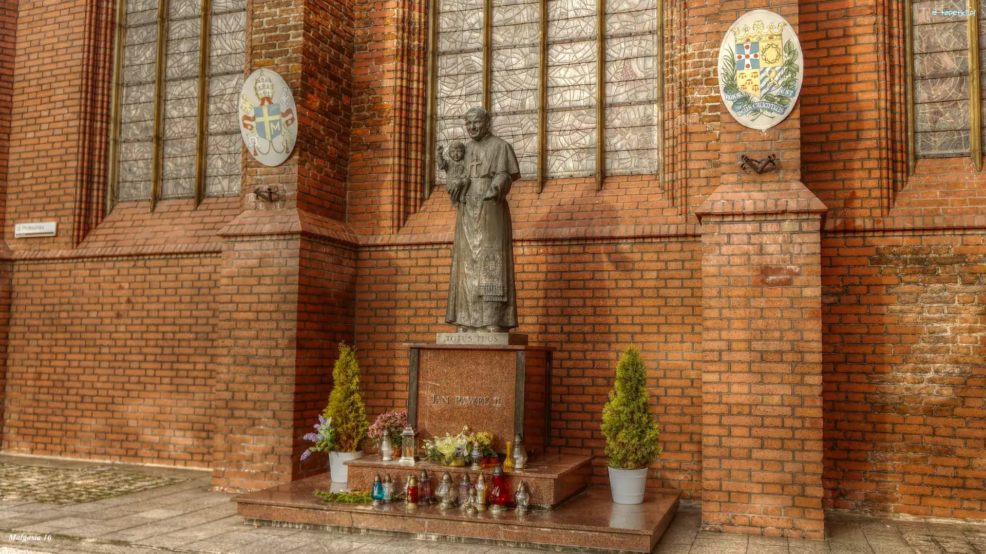 Jan Paweł II, Posąg, Papież, Bazylika św. Brygidy, Gdańsk, Polska