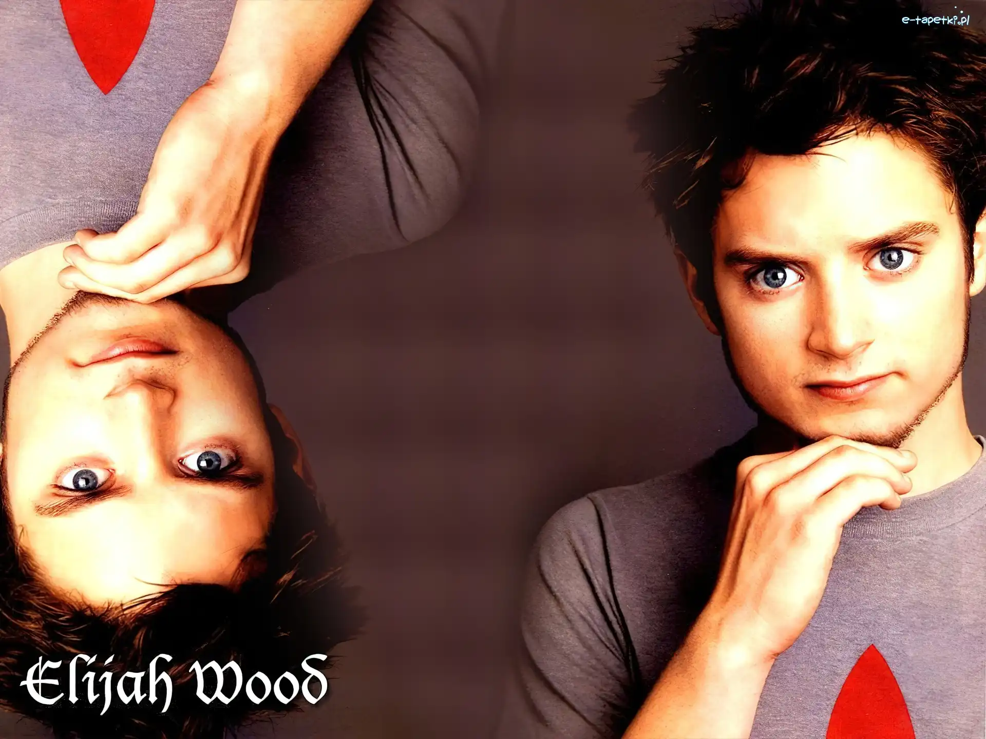 ręka, niebieskie oczy, Elijah Wood
