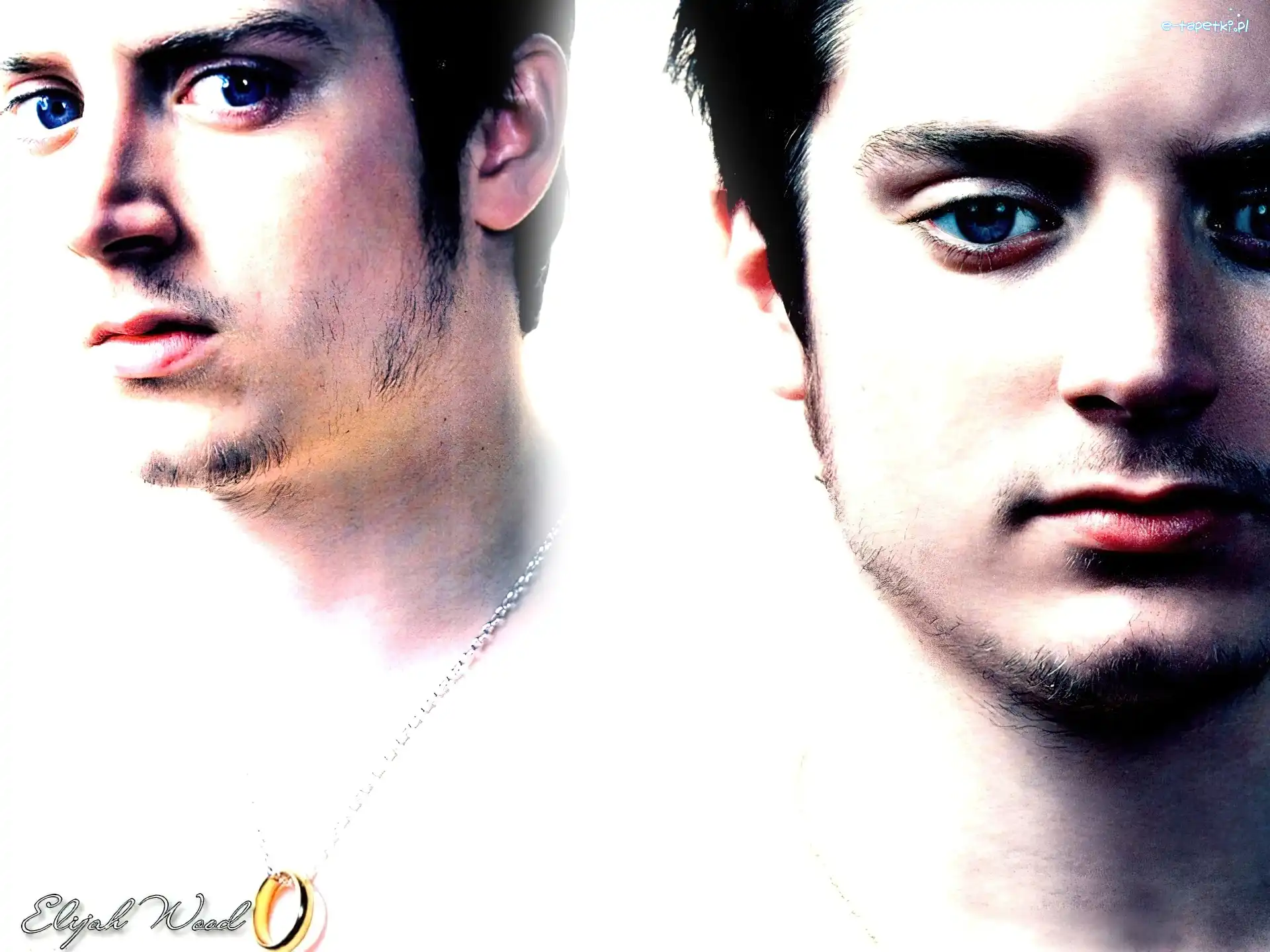 usta, niebieskie oczy, Elijah Wood