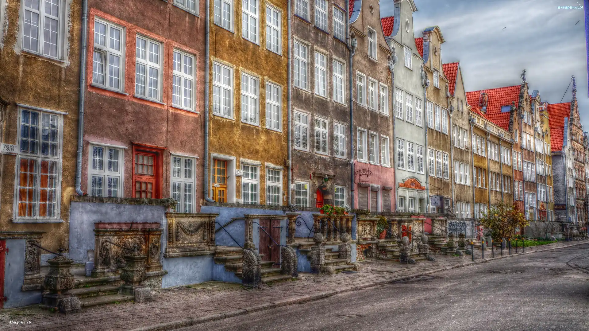 Ulica, HDR, Kamienice, Gdańsk