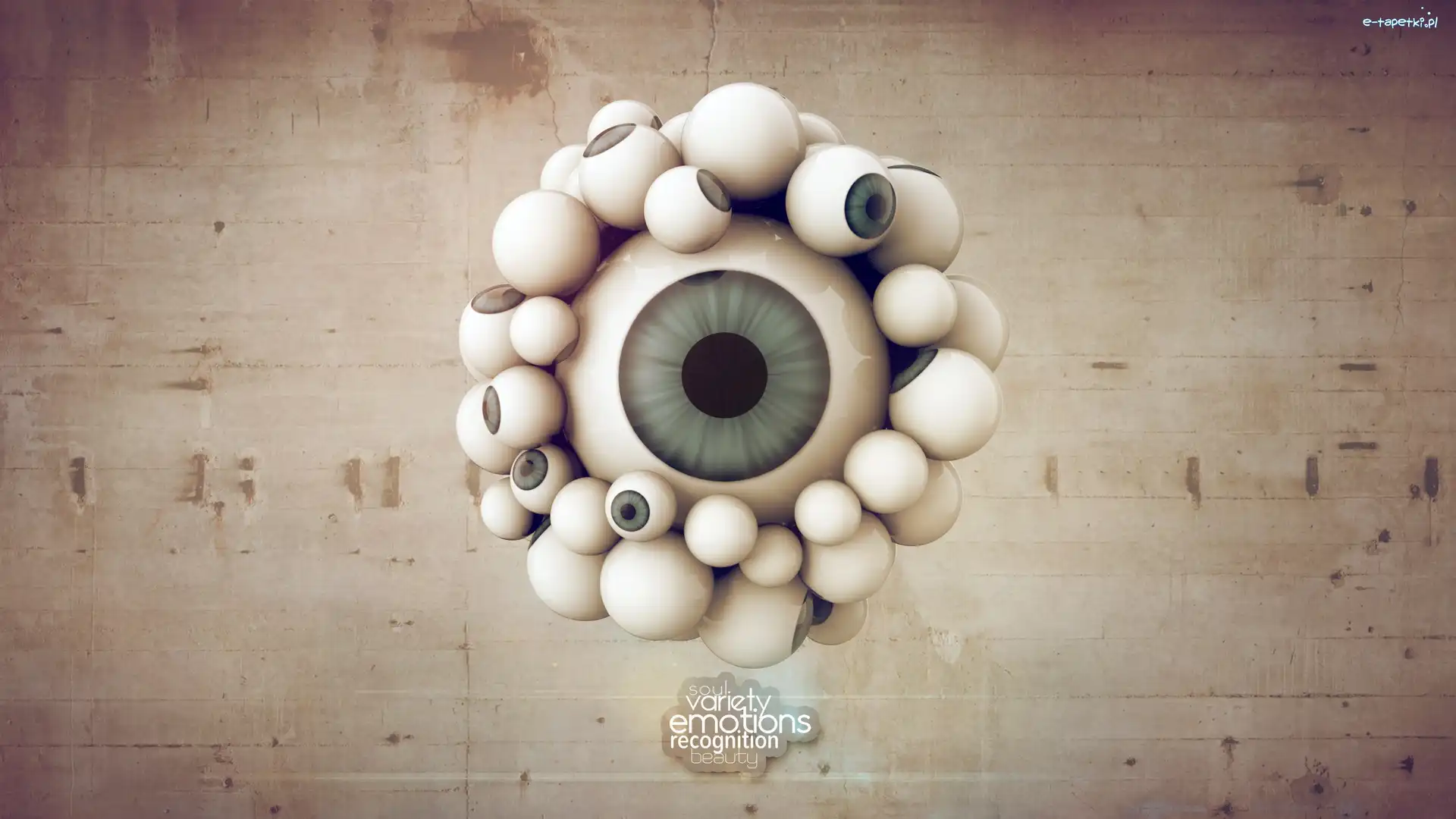 Abstrakcja, Oczy, Grafika 3D