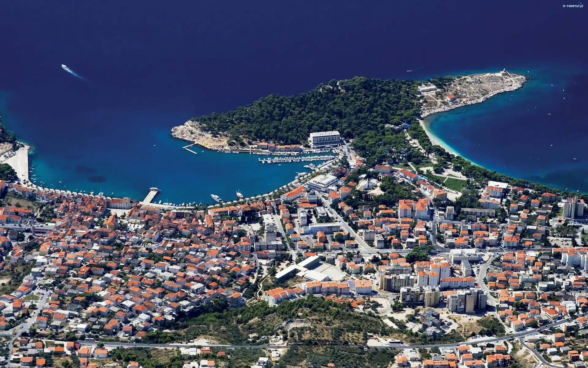 Panorama, Morze, Miasta, Chorwacja