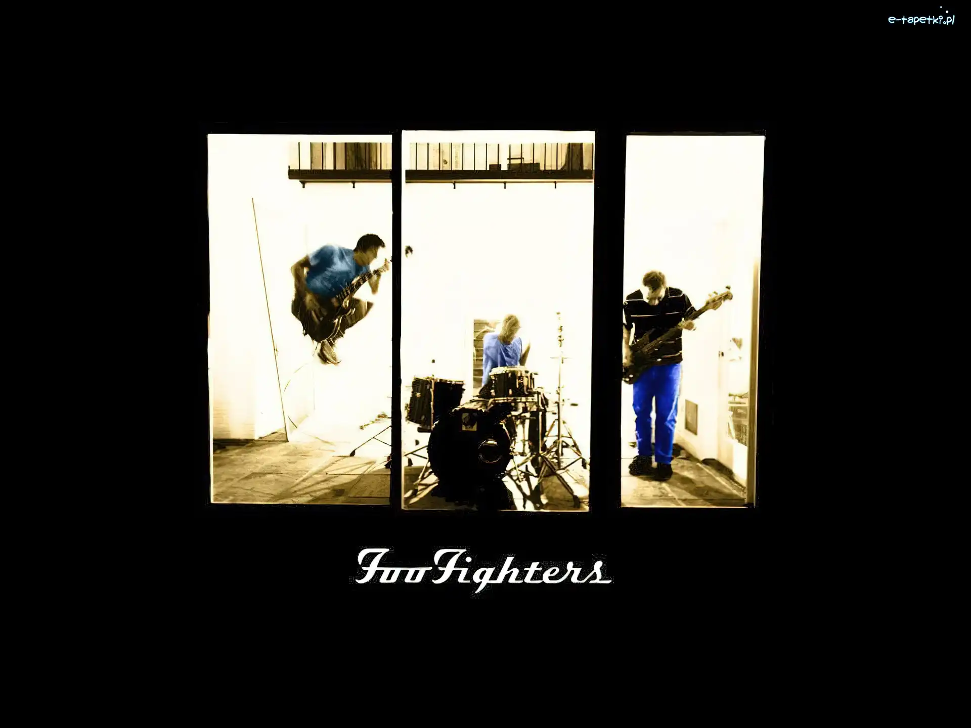 gitara, człowiek , zespół , zespół, ludzie, Foo Fighters