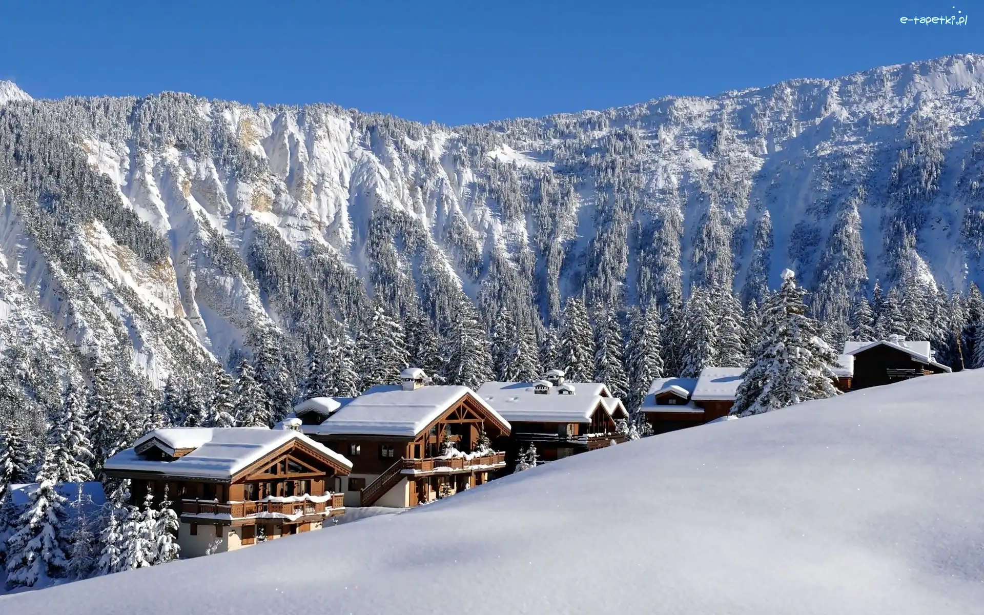 Courchevel, Narciarski, Kurort, Alpy, Francuskie