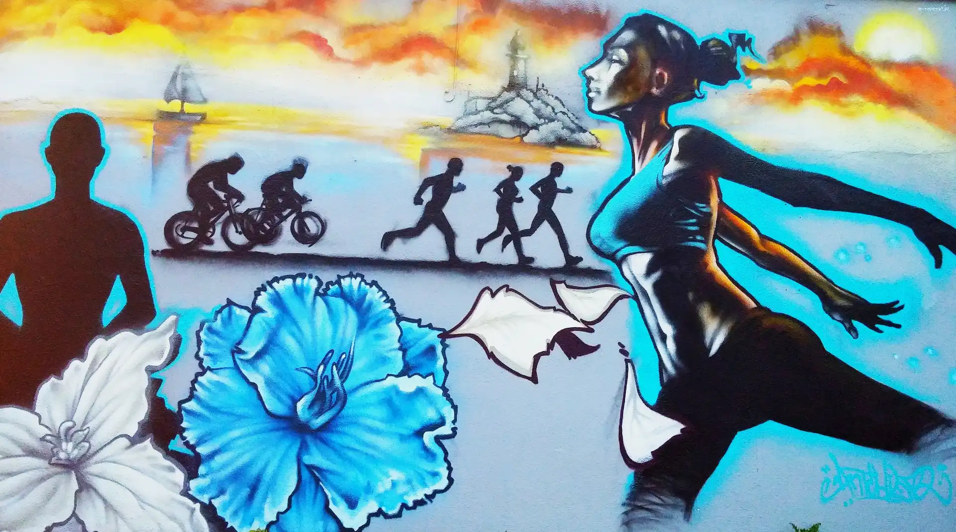 Sport, Postacie, Mural