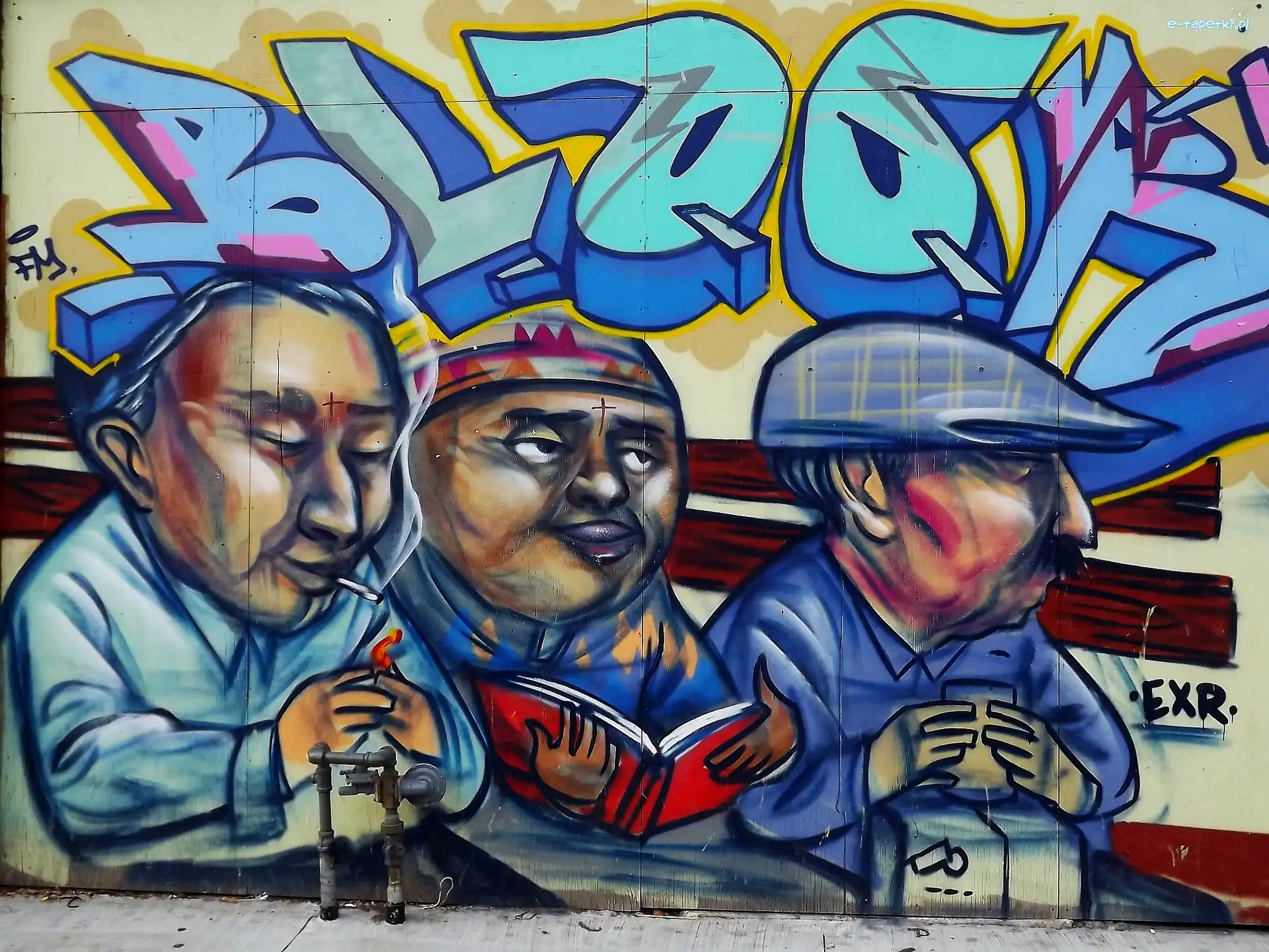 Twarze, Ulica, Mural