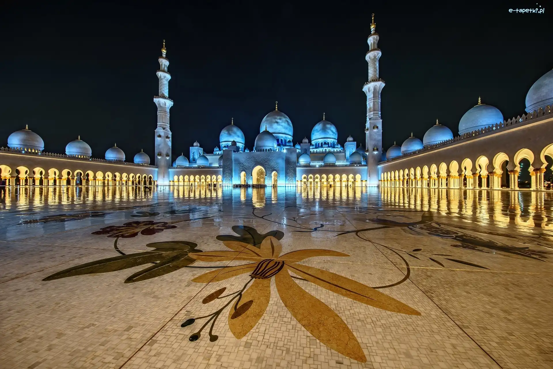 Zjednoczone Emiraty Arabskie, Abu Dhabi, Oświetlony Meczet