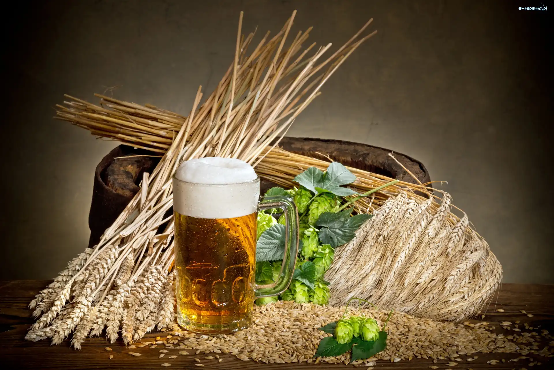 Kufel, Chmiel, Zboże, Piwo