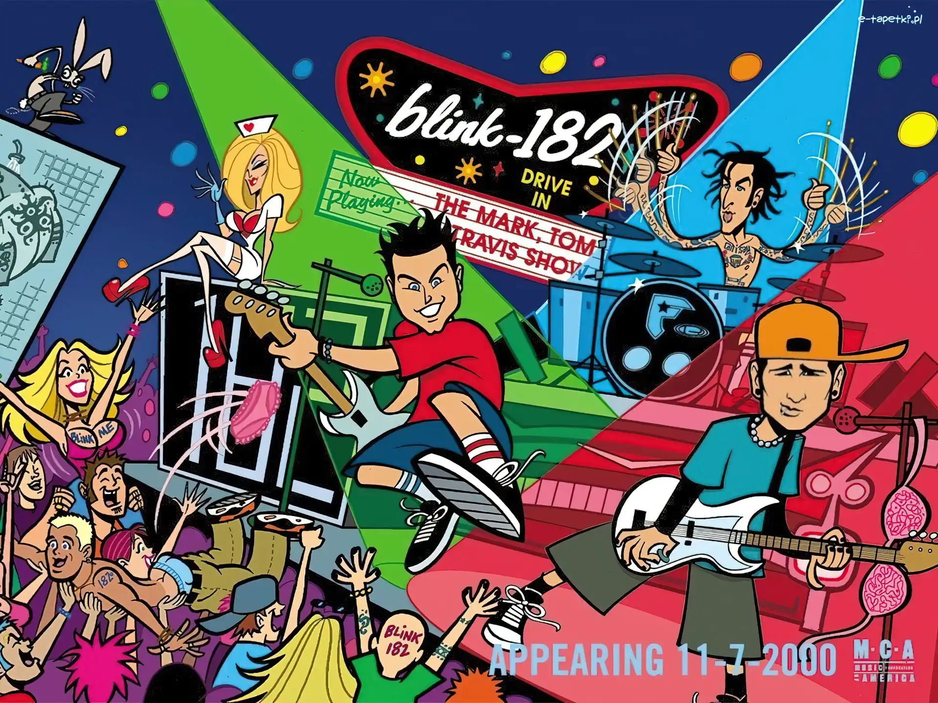 Blink 182, gitara , koncert, fani, perkusja