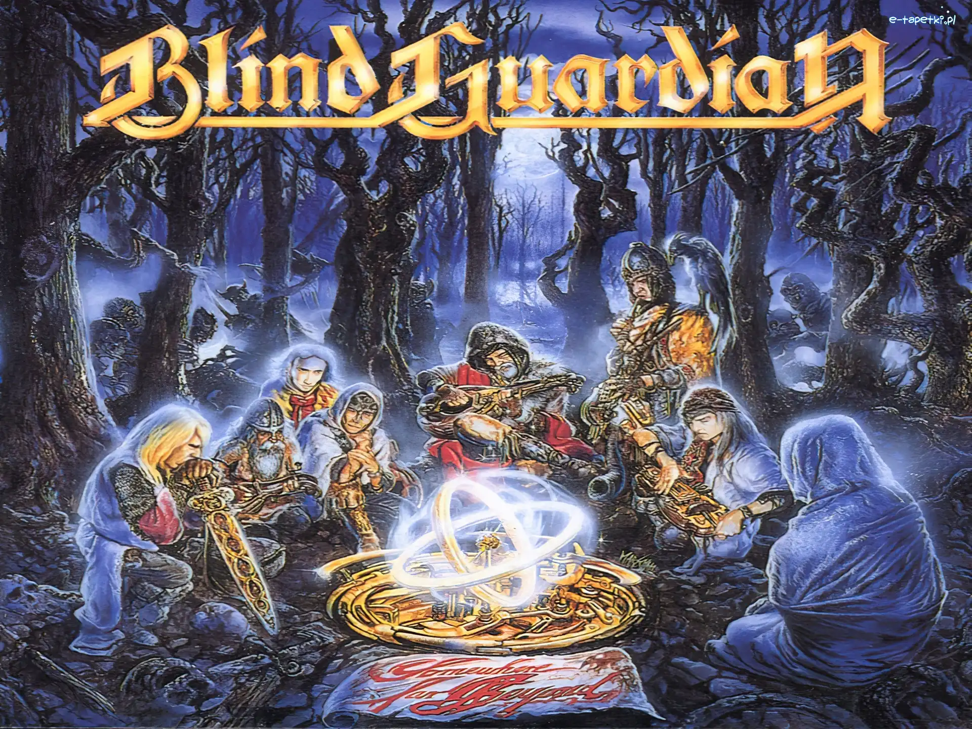 narada , drzewa, miecz, Blind Guardian