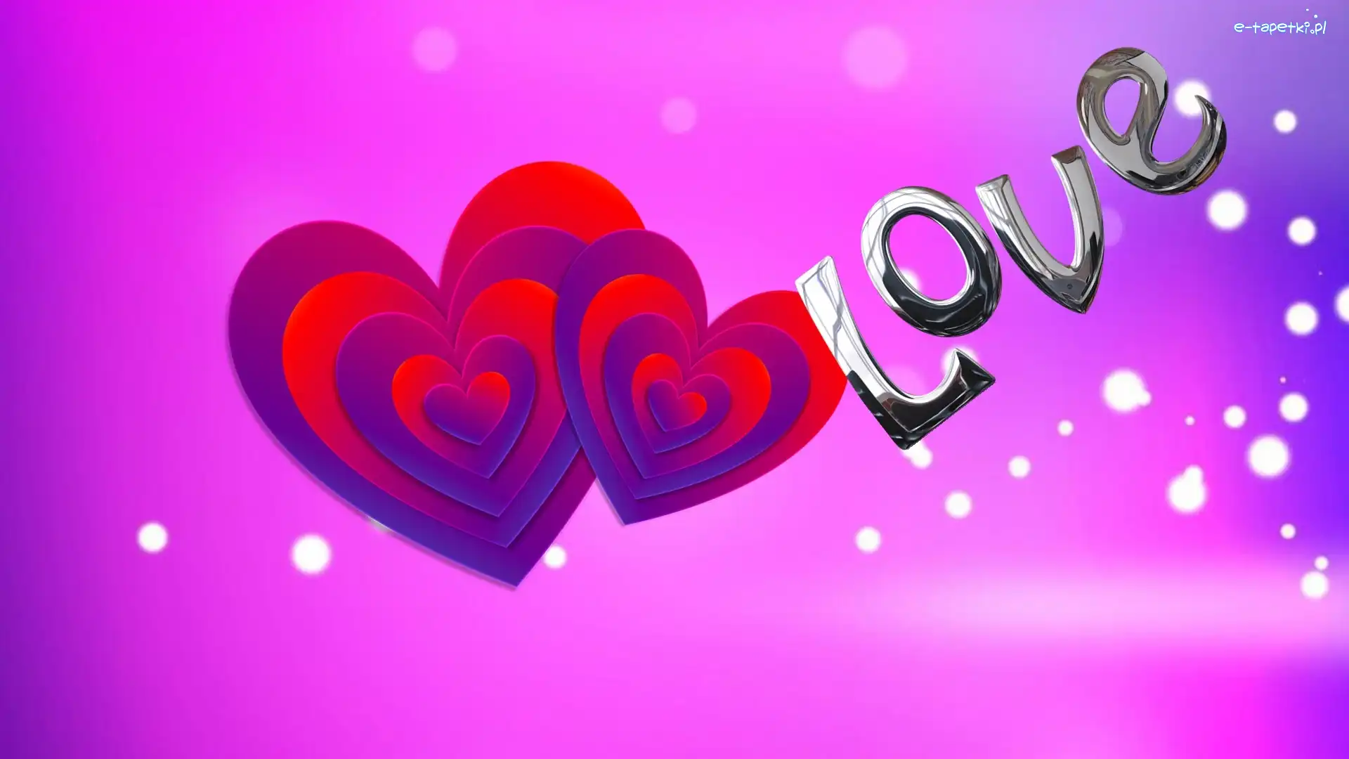 Serca, Love, Napis, Dwa