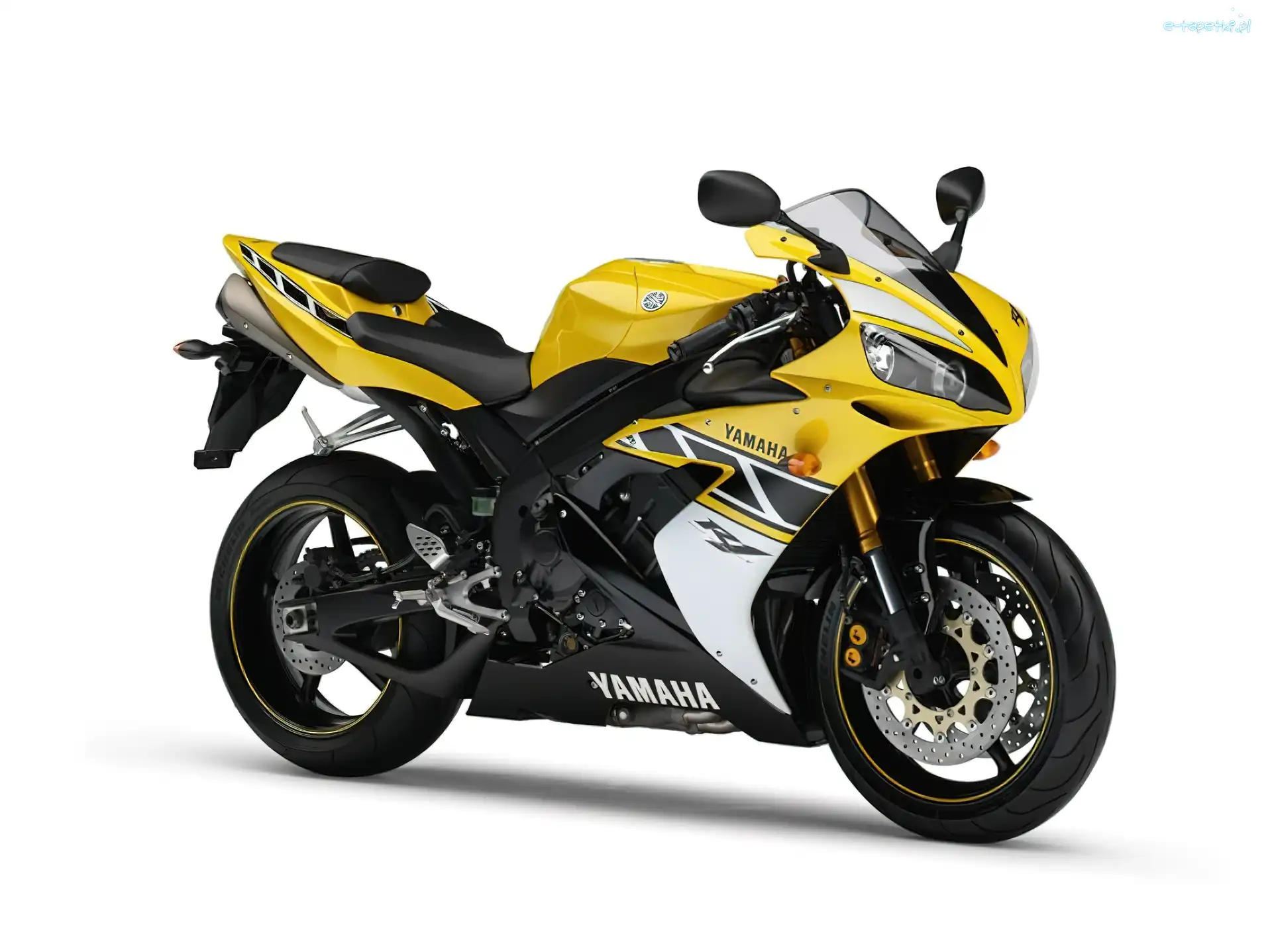 siedzenie , Motory Yamaha, światła , Ścigacze, żółty, kierownica, tłumik , opony , lusterka, Sportowe, koła