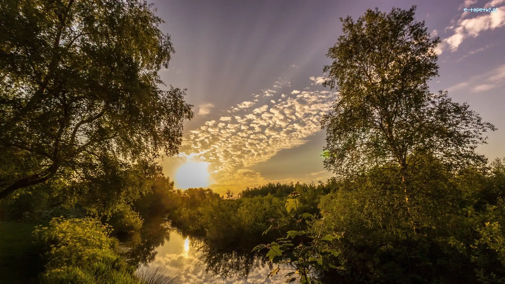 Słońca, Las, Rzeka, Wschód