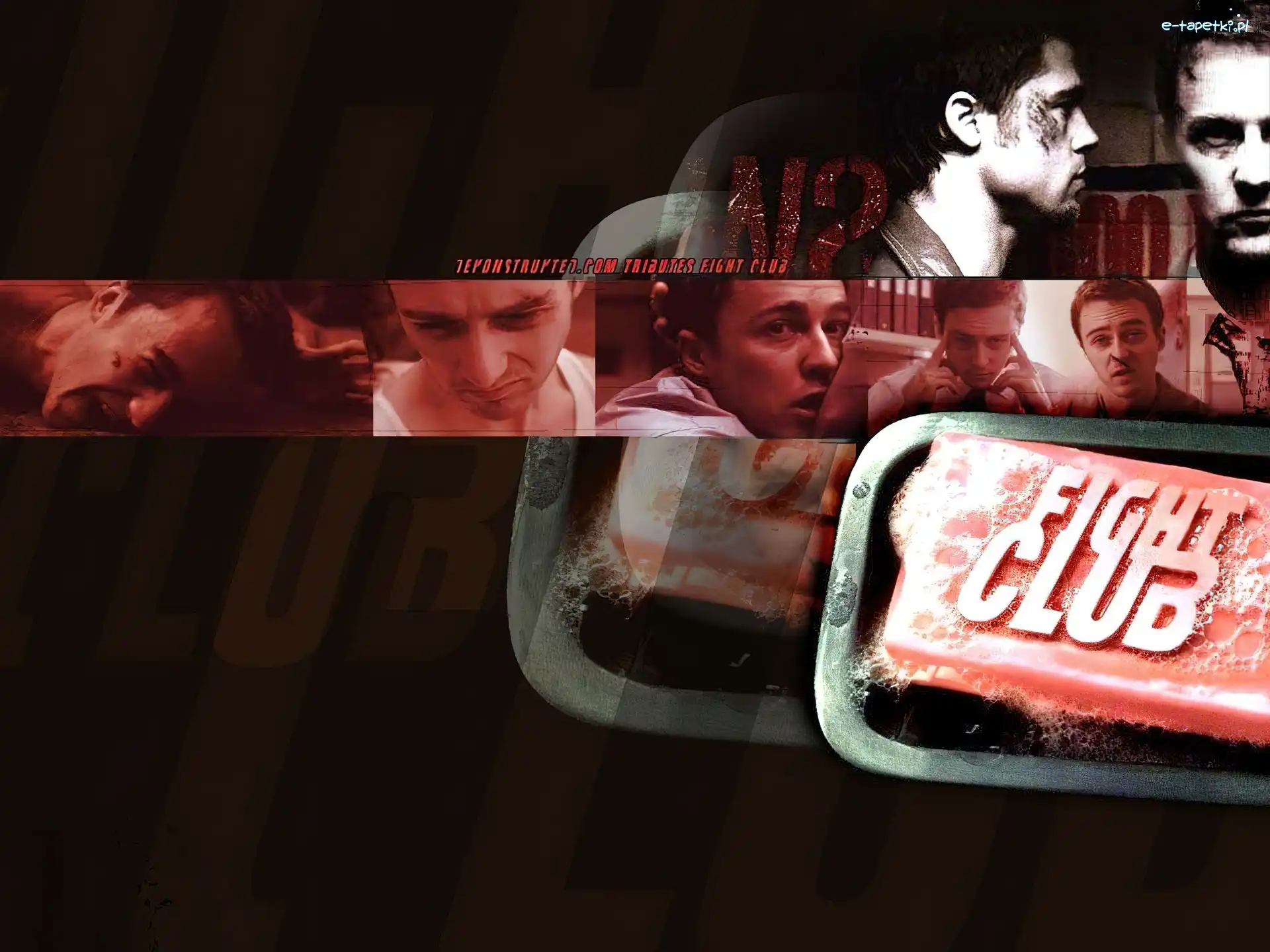 twarze, fight club, Edward Norton