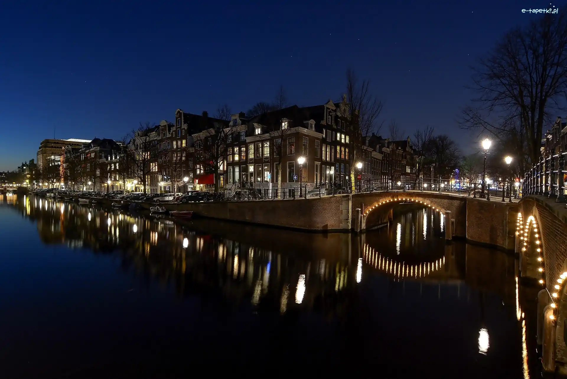 Kanał, Noc, Amsterdam