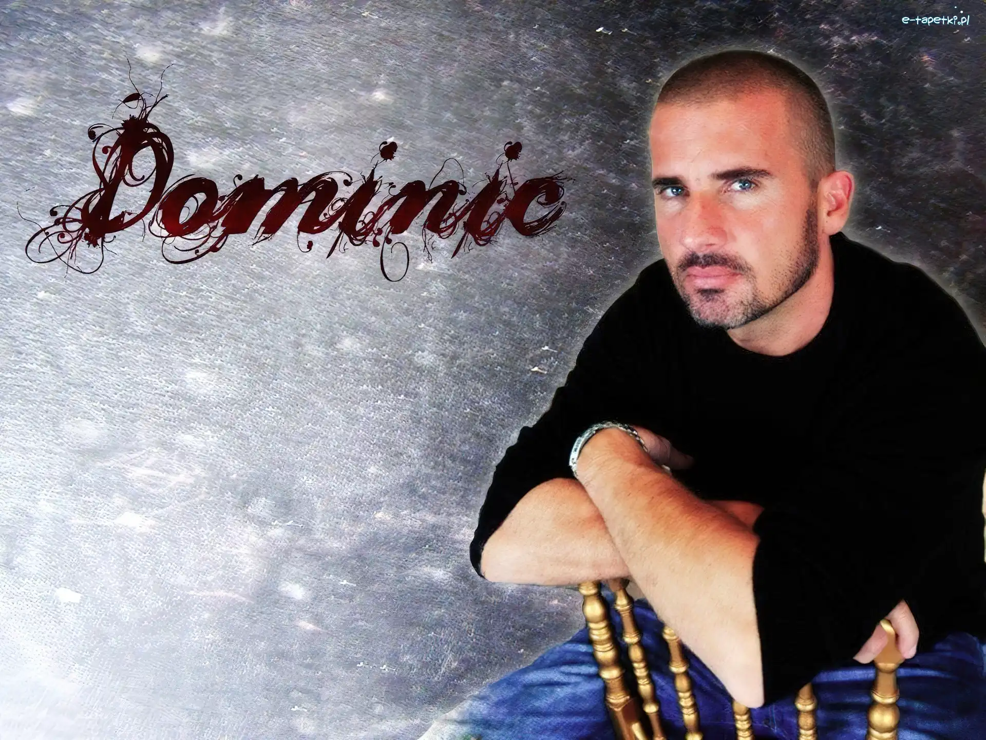 bródka, niebieskie oczy, Dominic Purcell