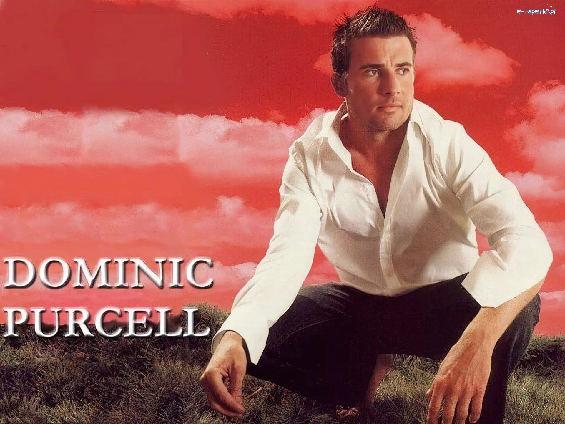 jeansy, biała koszula, Dominic Purcell