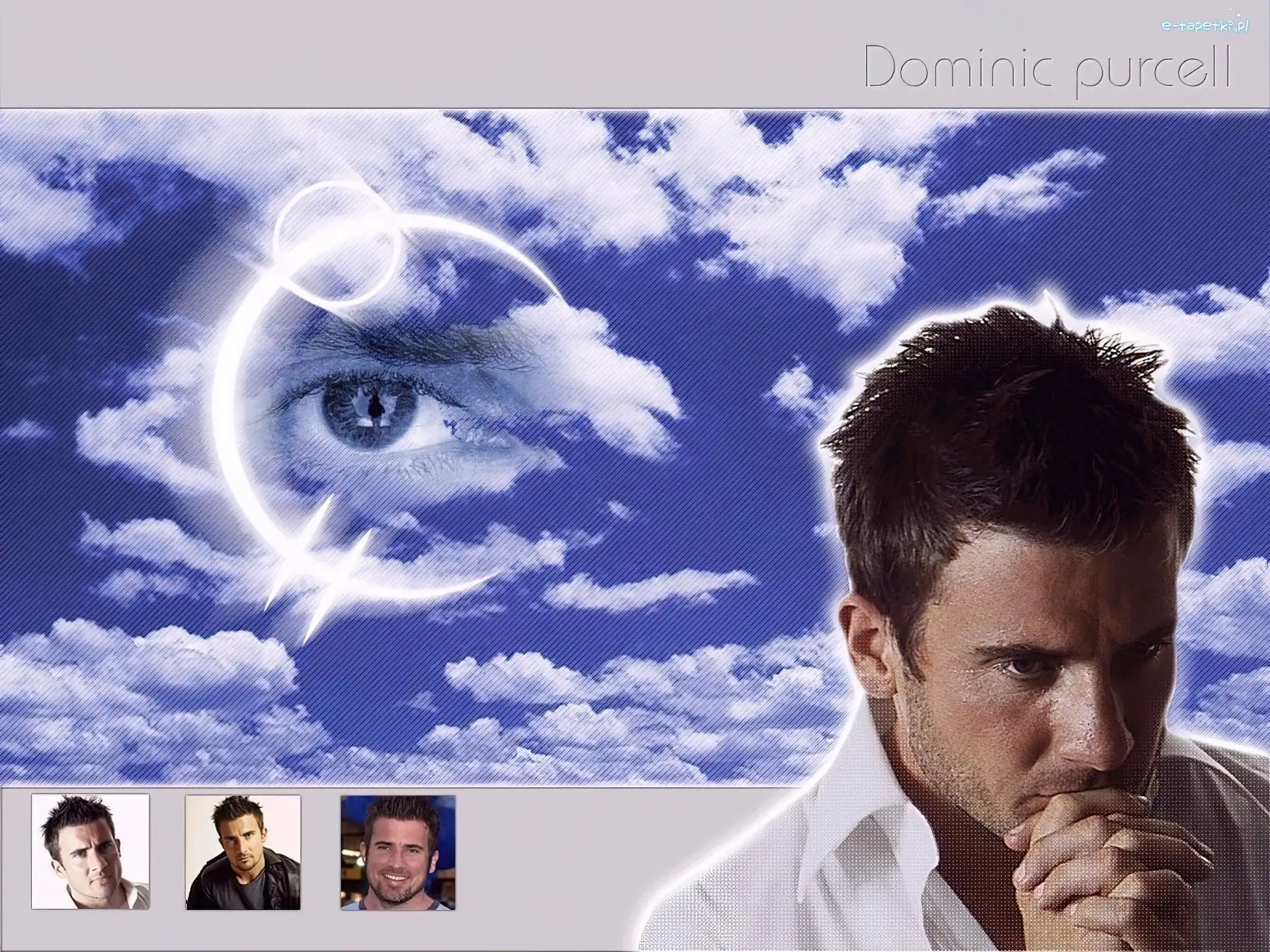 chmury, oko, Dominic Purcell