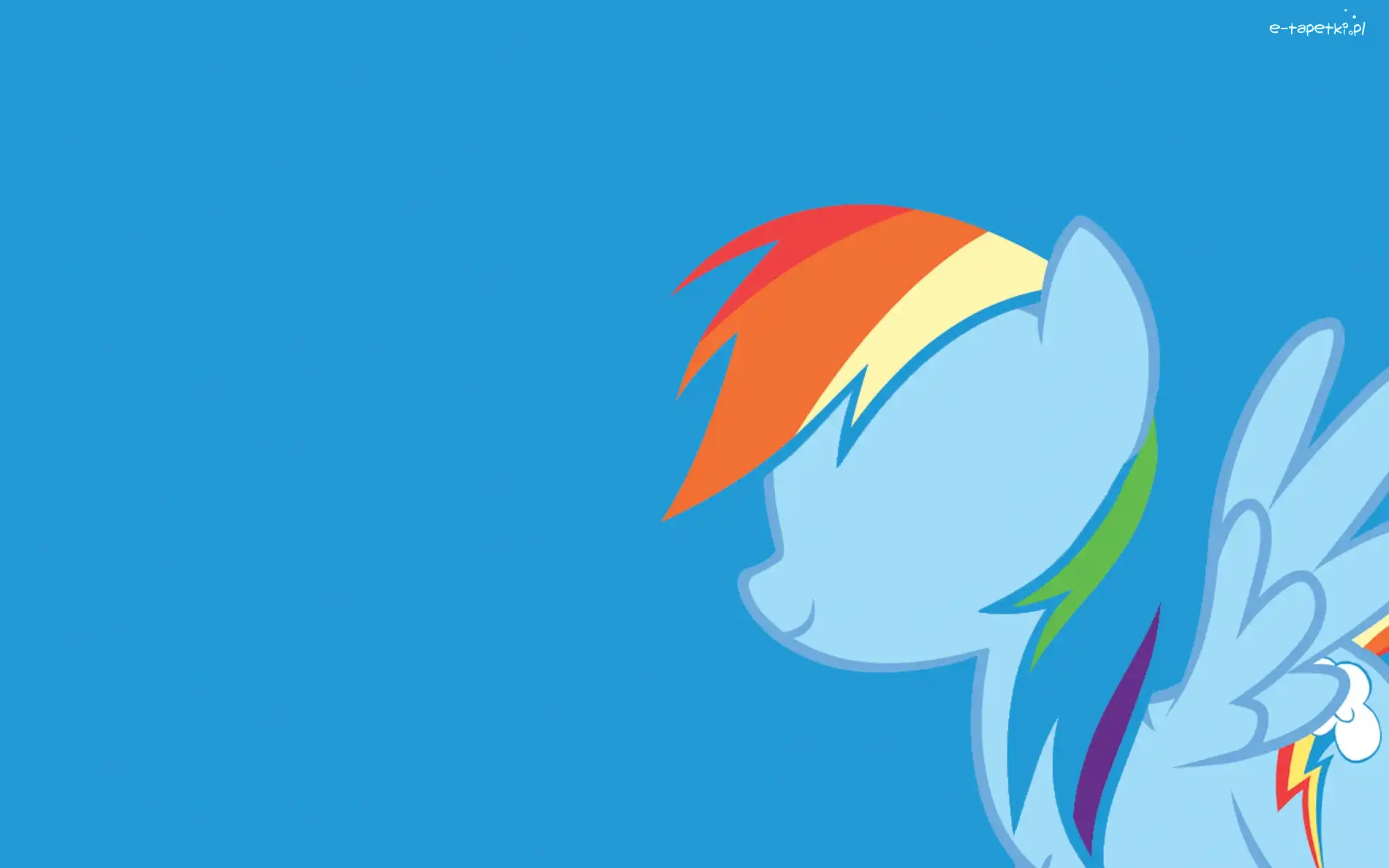 Tło, Niebieskie, Rainbow Dash