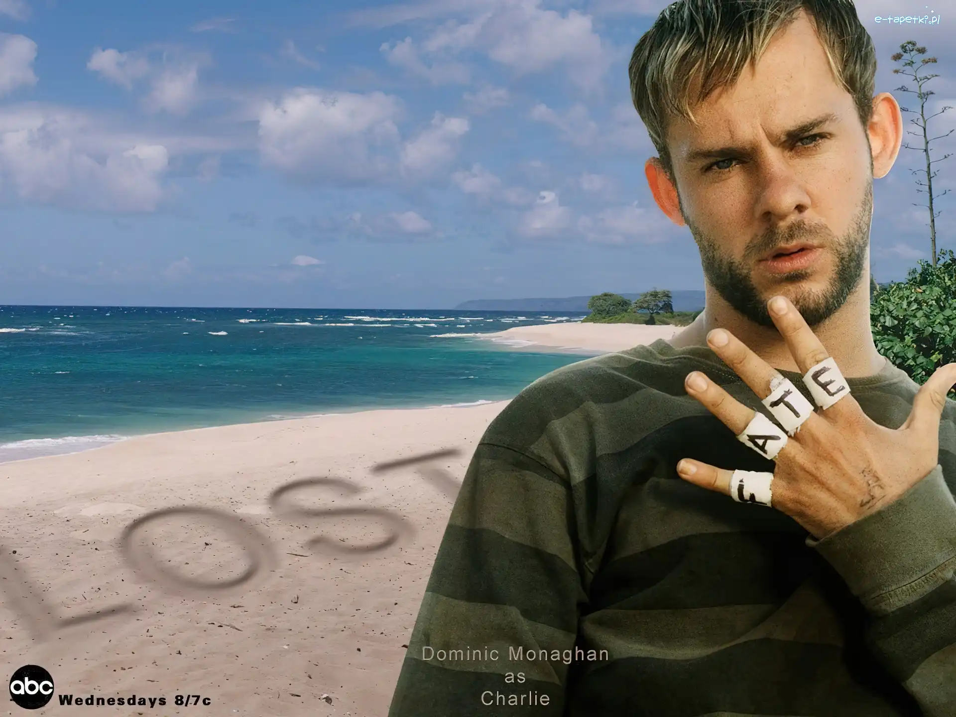 woda, plaża, Dominic Monaghan