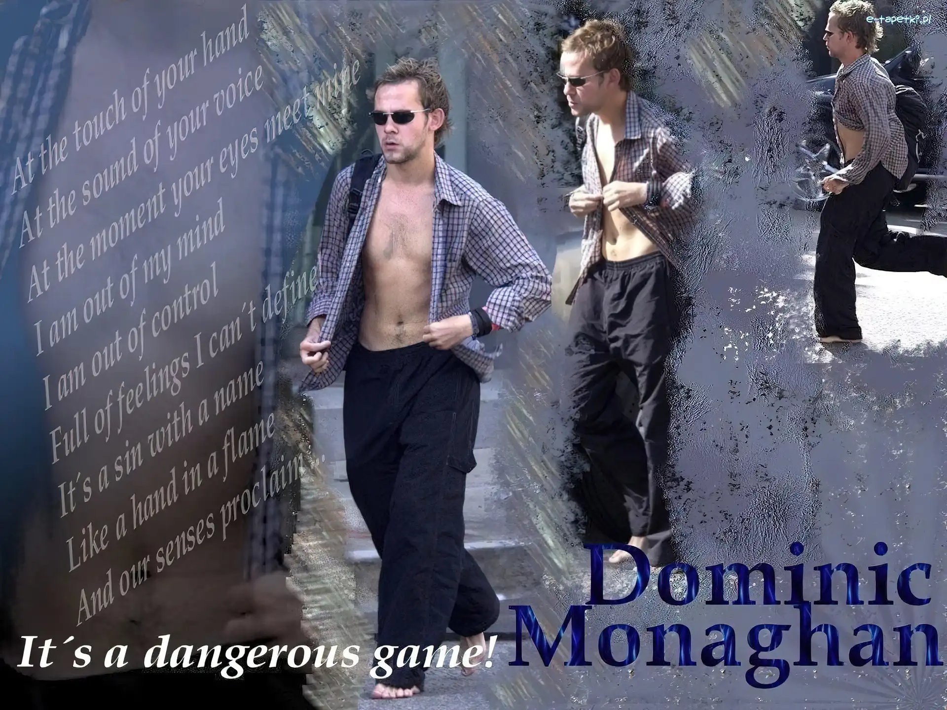 okulary, rozpięta koszula, Dominic Monaghan