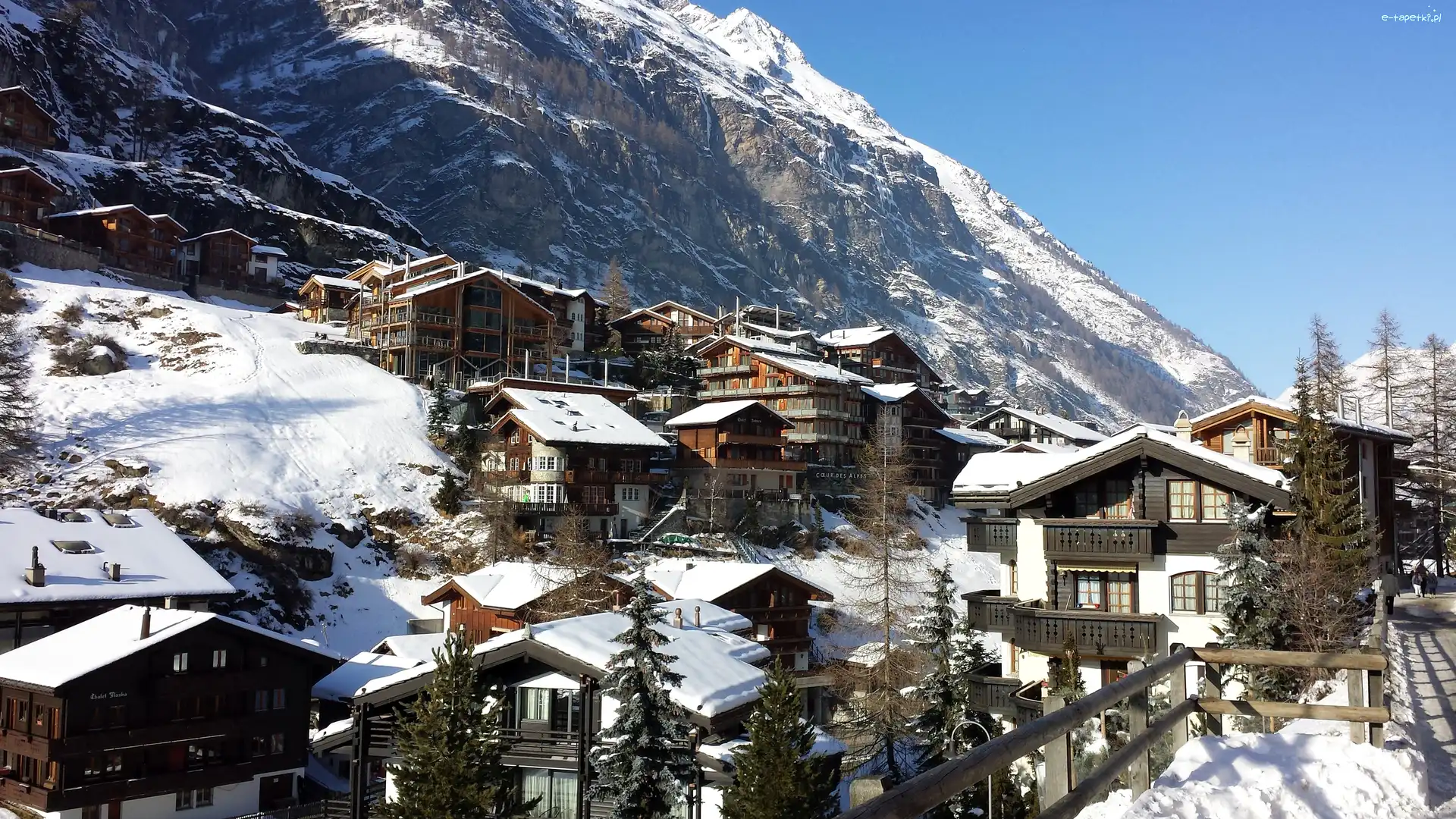 Góry, Zermatt, Śnieg, Szwajcaria