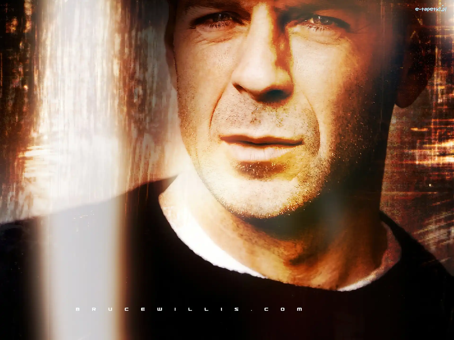 oczy, twarz, Bruce Willis