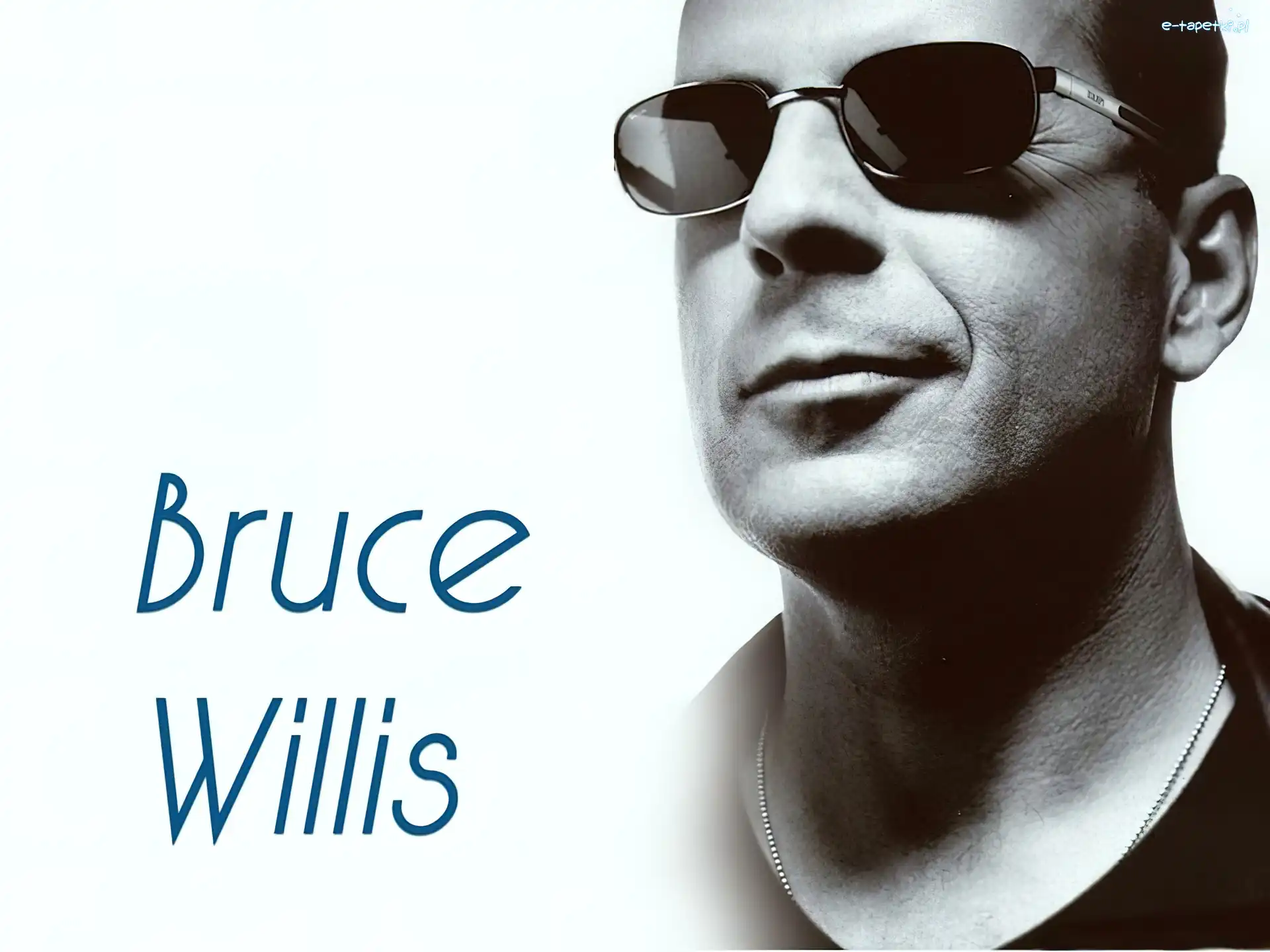 okulary, usta, Bruce Willis