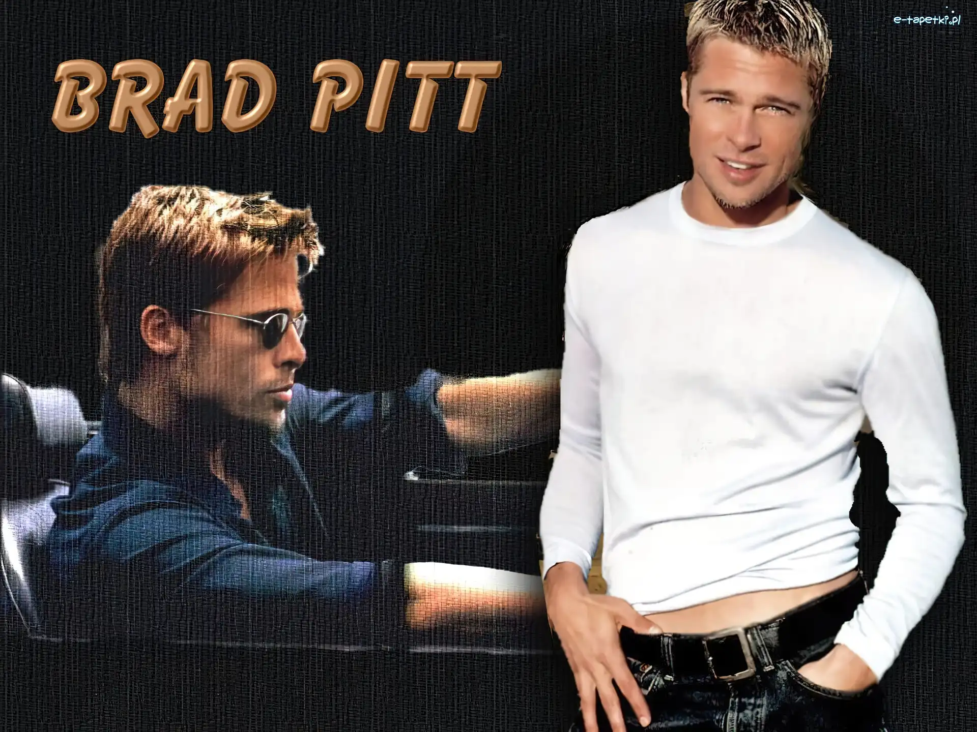 okulary, pasek, Brad Pitt