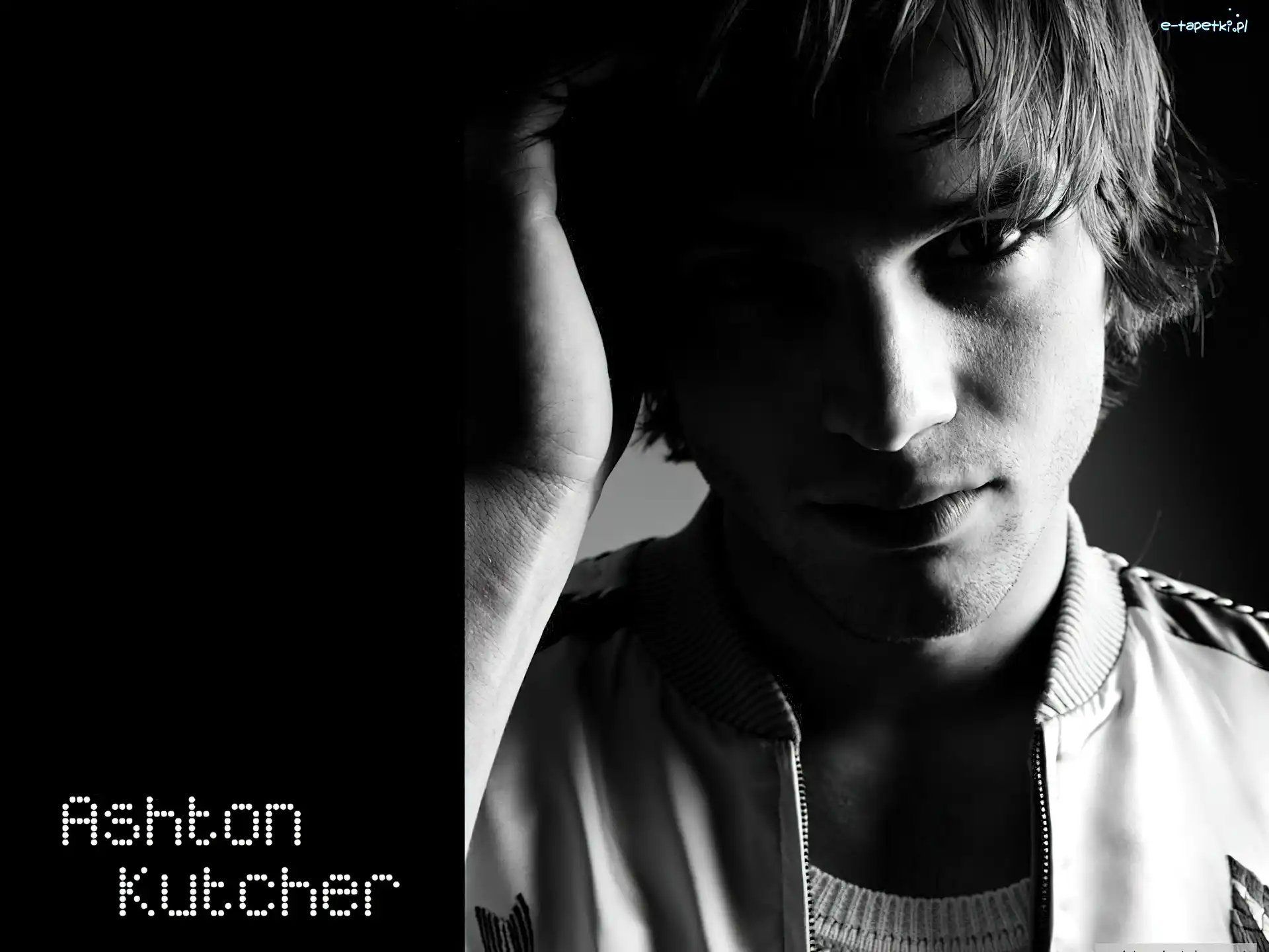 ręka, twarz, Ashton Kutcher