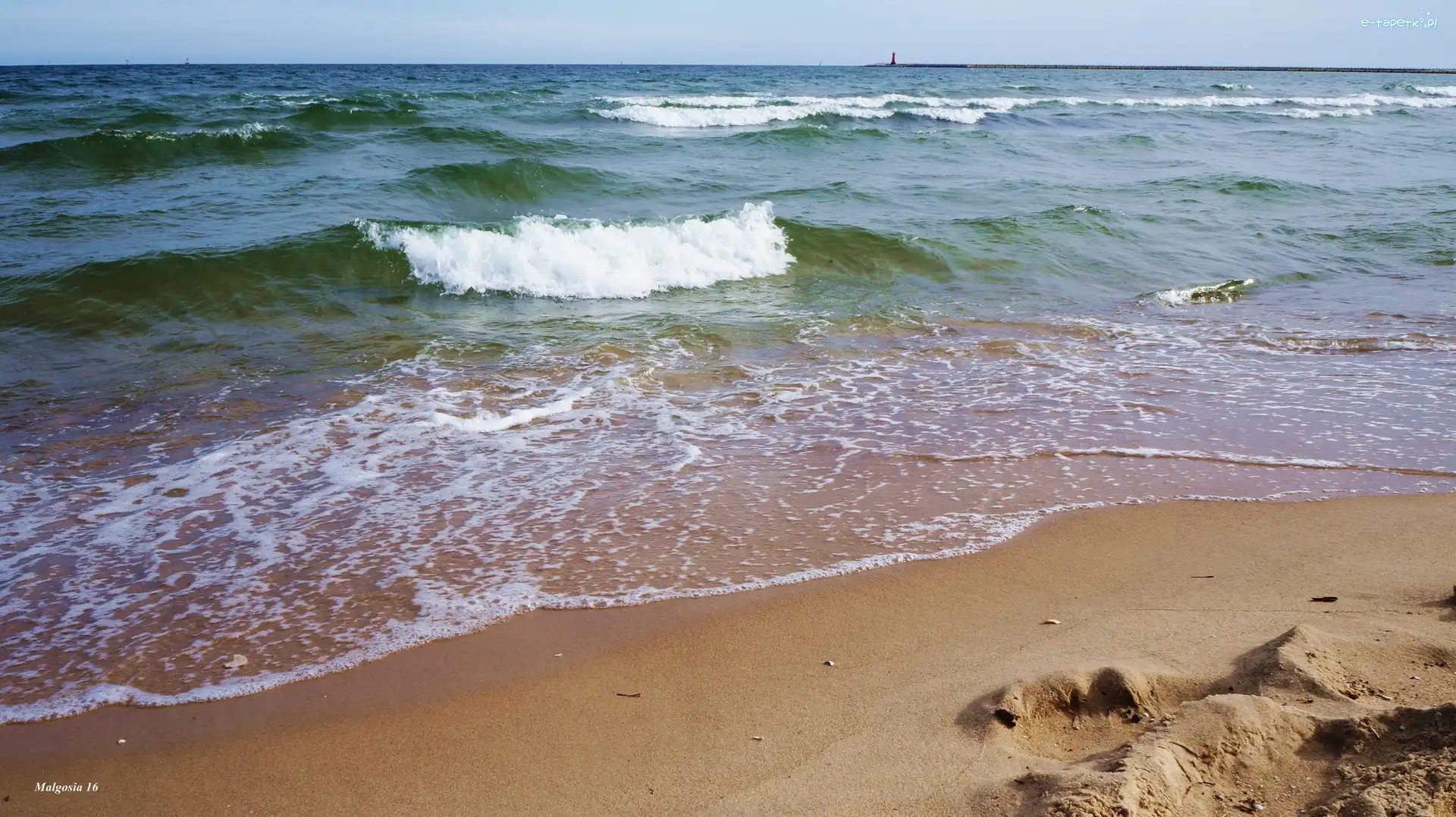 Plaża, Fale, Woda, Piasek, Bałtyk, Morze