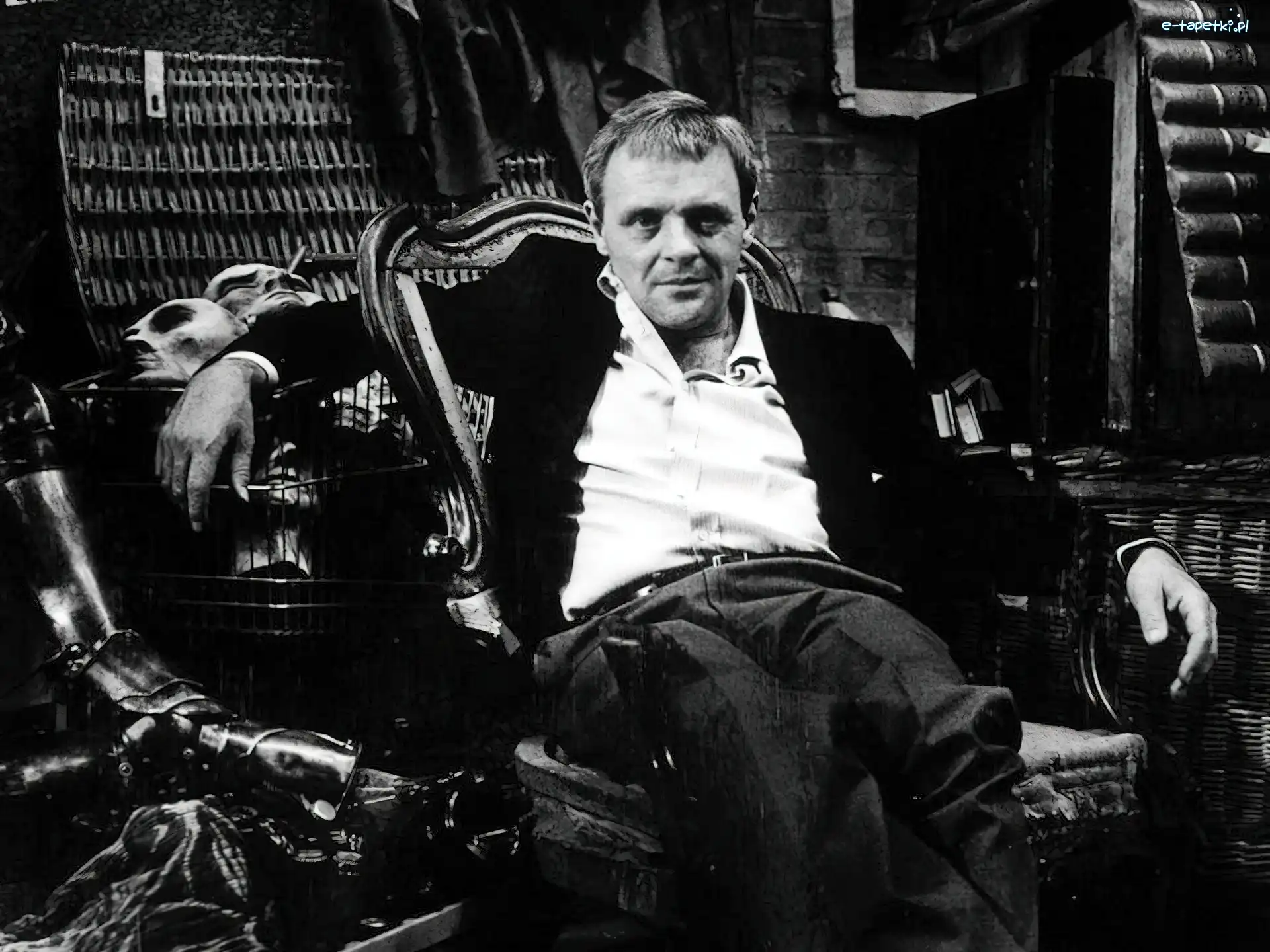 krzesło, mężczyzna, Anthony Hopkins