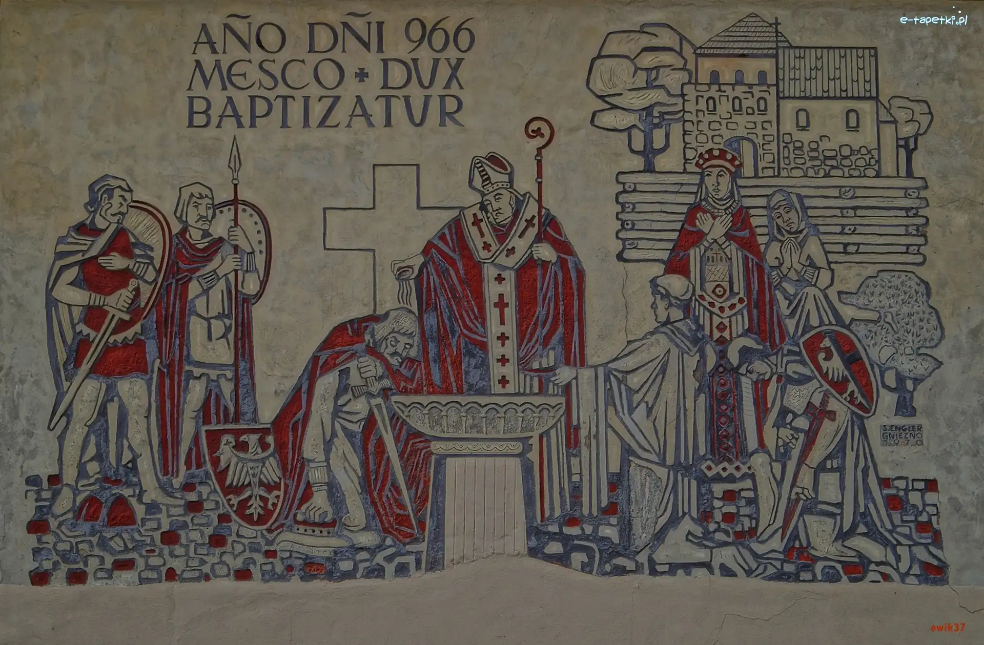 Malowidło, Chrzest, Ścienne, Gniezno