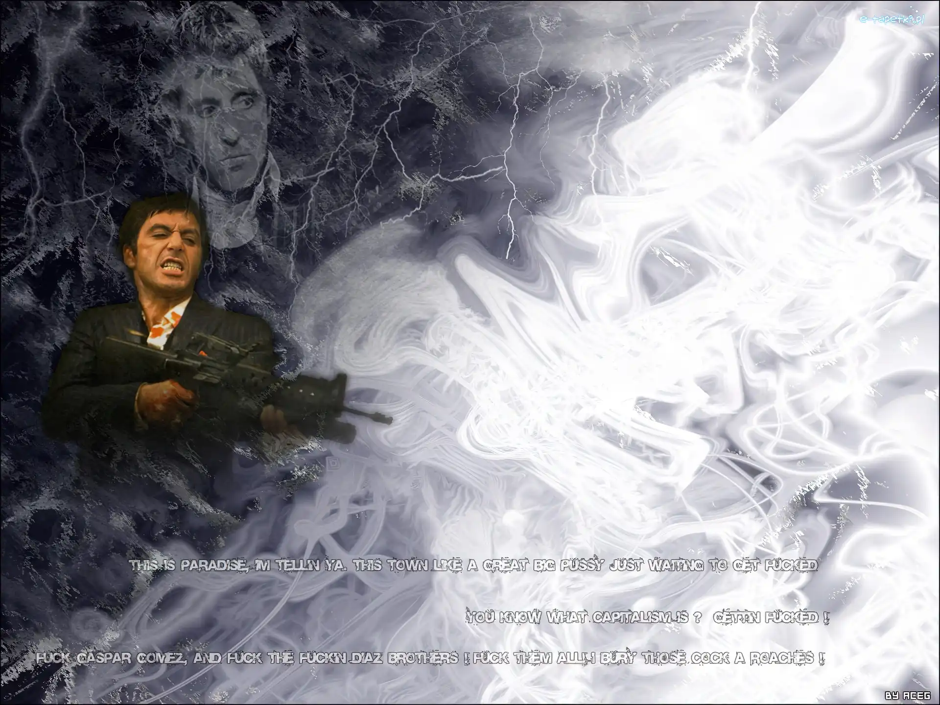 Al Pacino, czarna, karabin, Aktor, marynarka